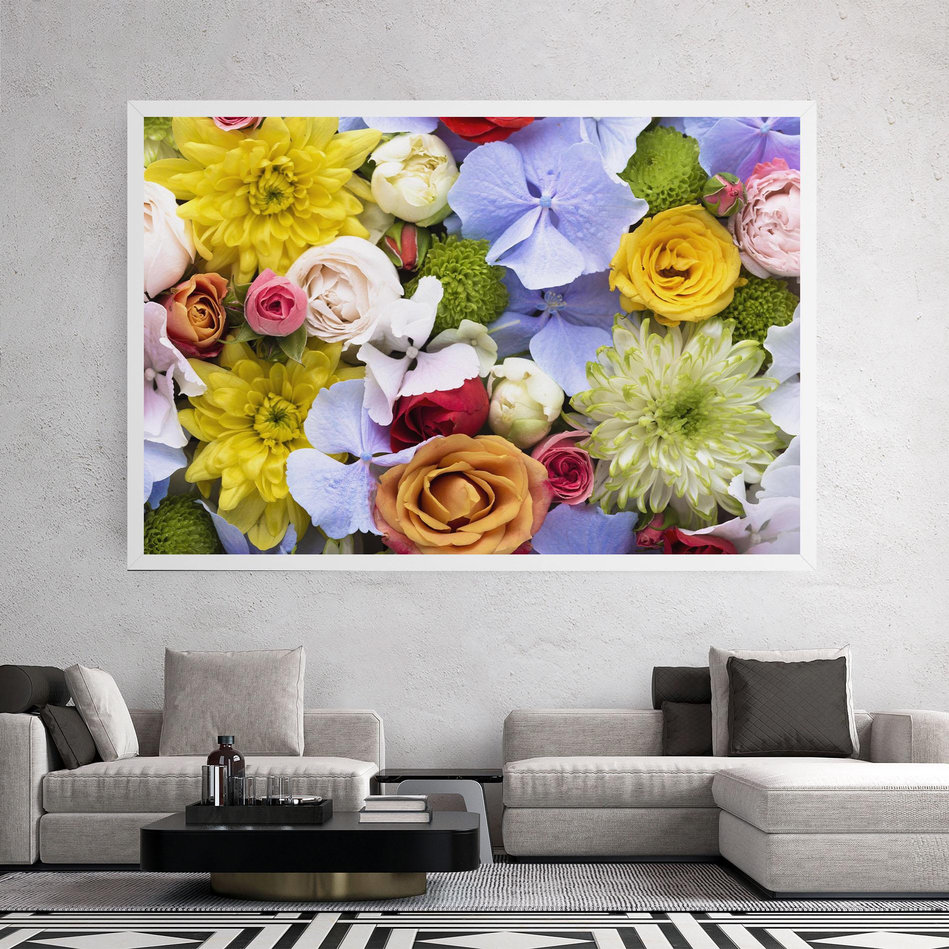 Tablou Canvas Color Mix Flower Bouquet mockup 2