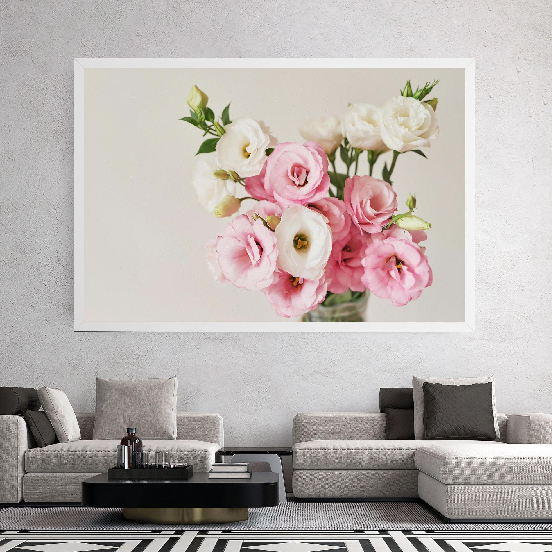 Tablou Canvas Cute Pink Flowers mockup 2