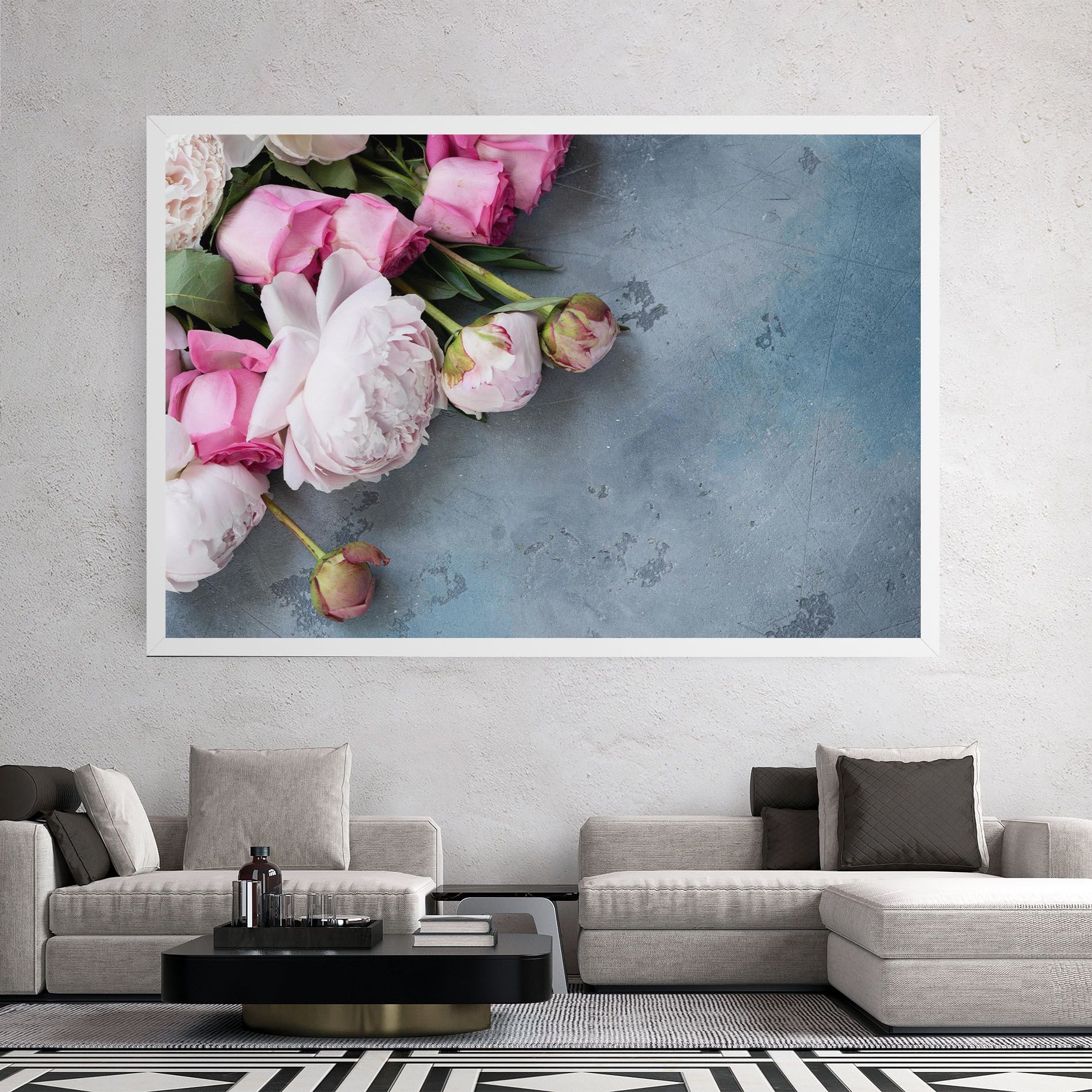 Cute Pink Peonies mockup 2