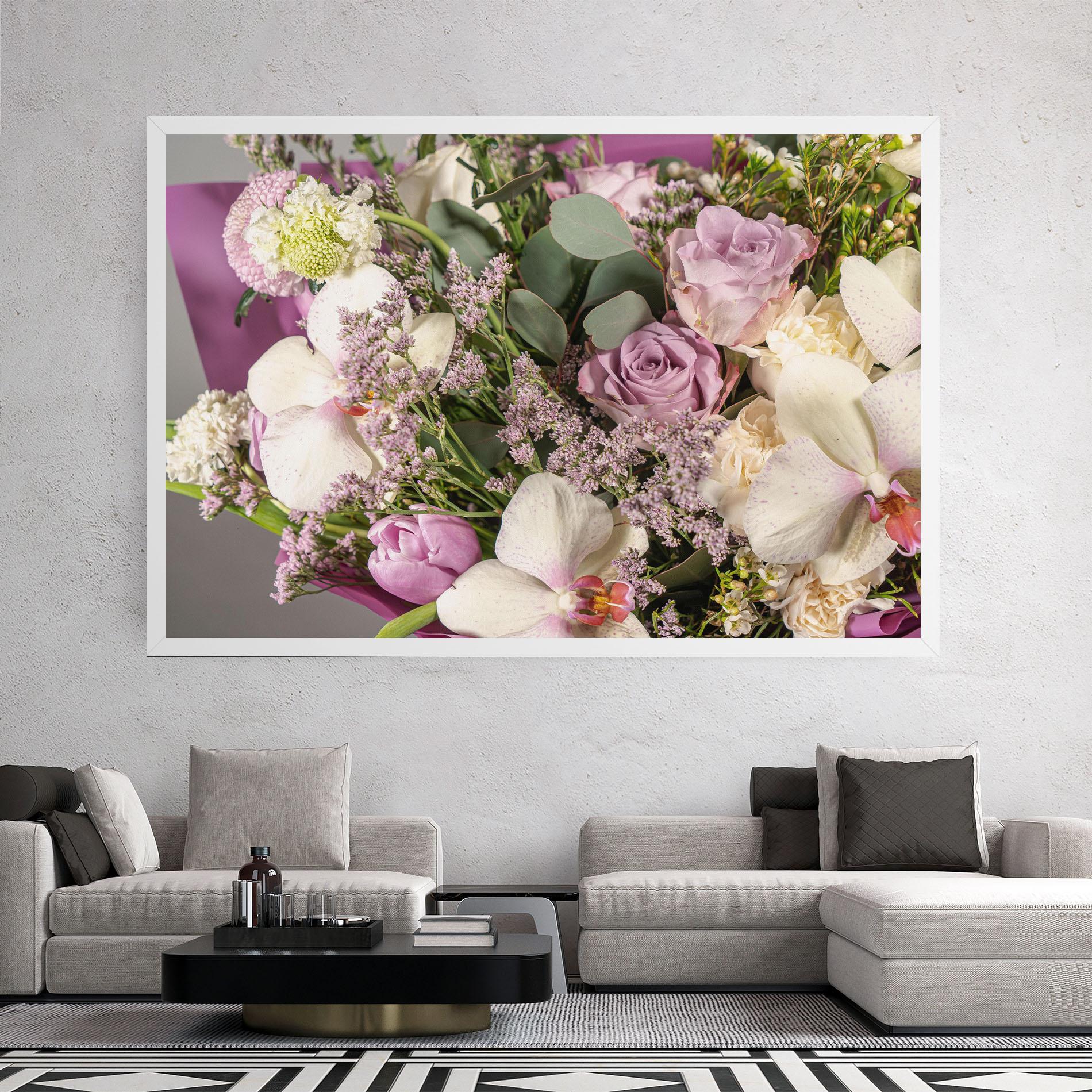 Tablou Canvas Cute Purple Bouquet mockup 2