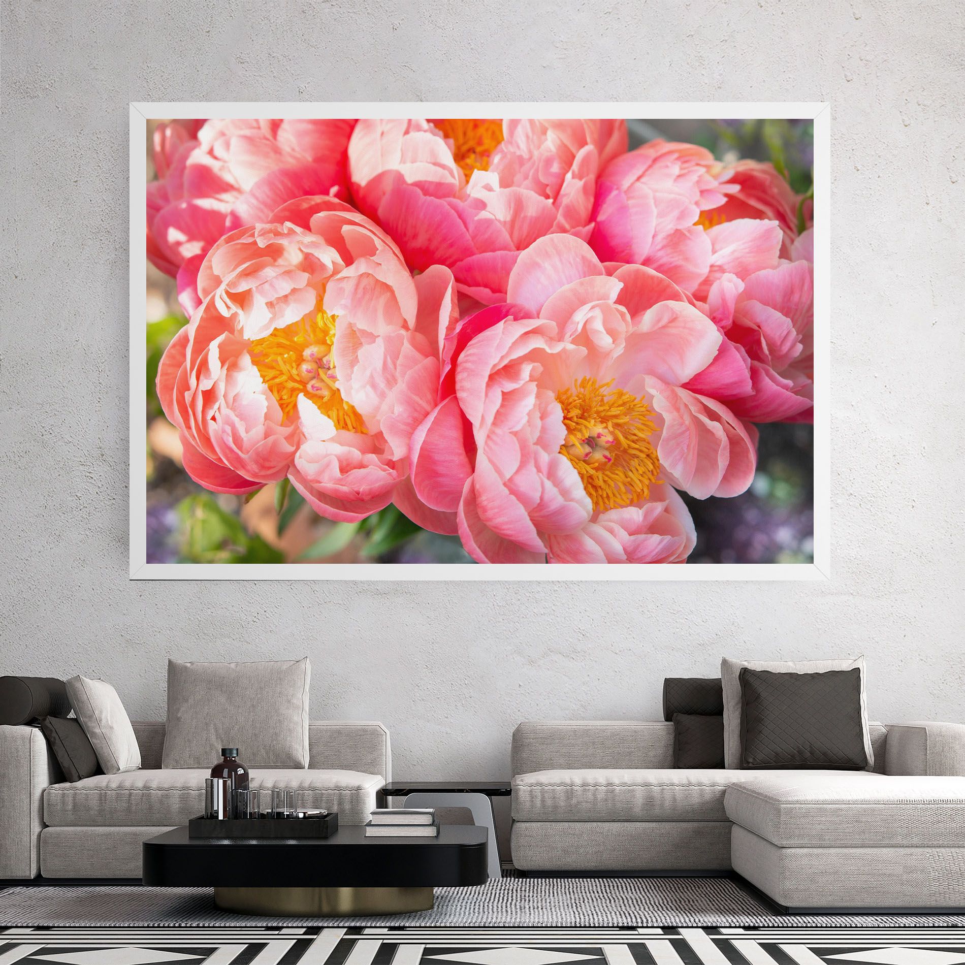 Opened Peonies Bouquet mockup 2