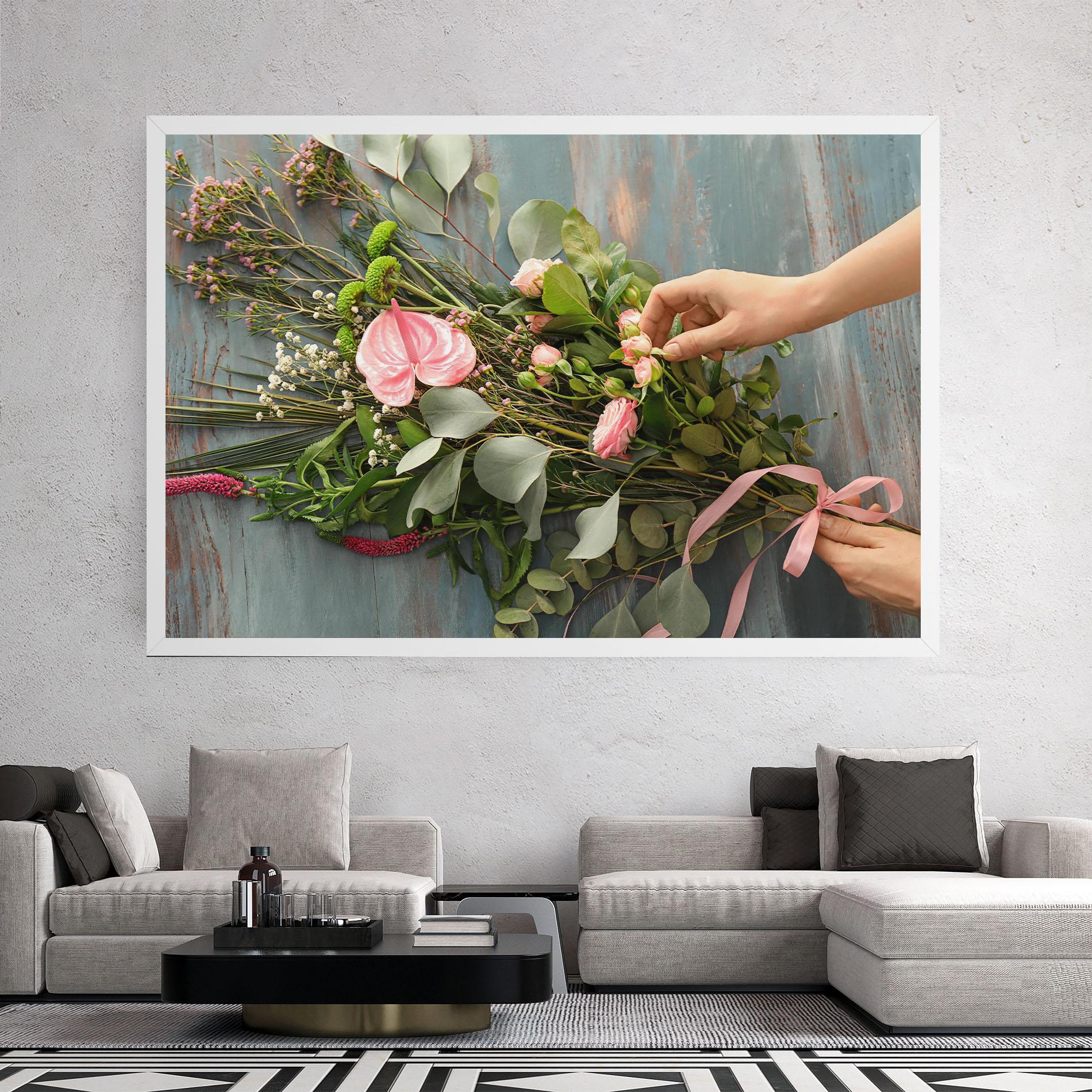 Tablou Canvas Preparing Bouquet mockup 2