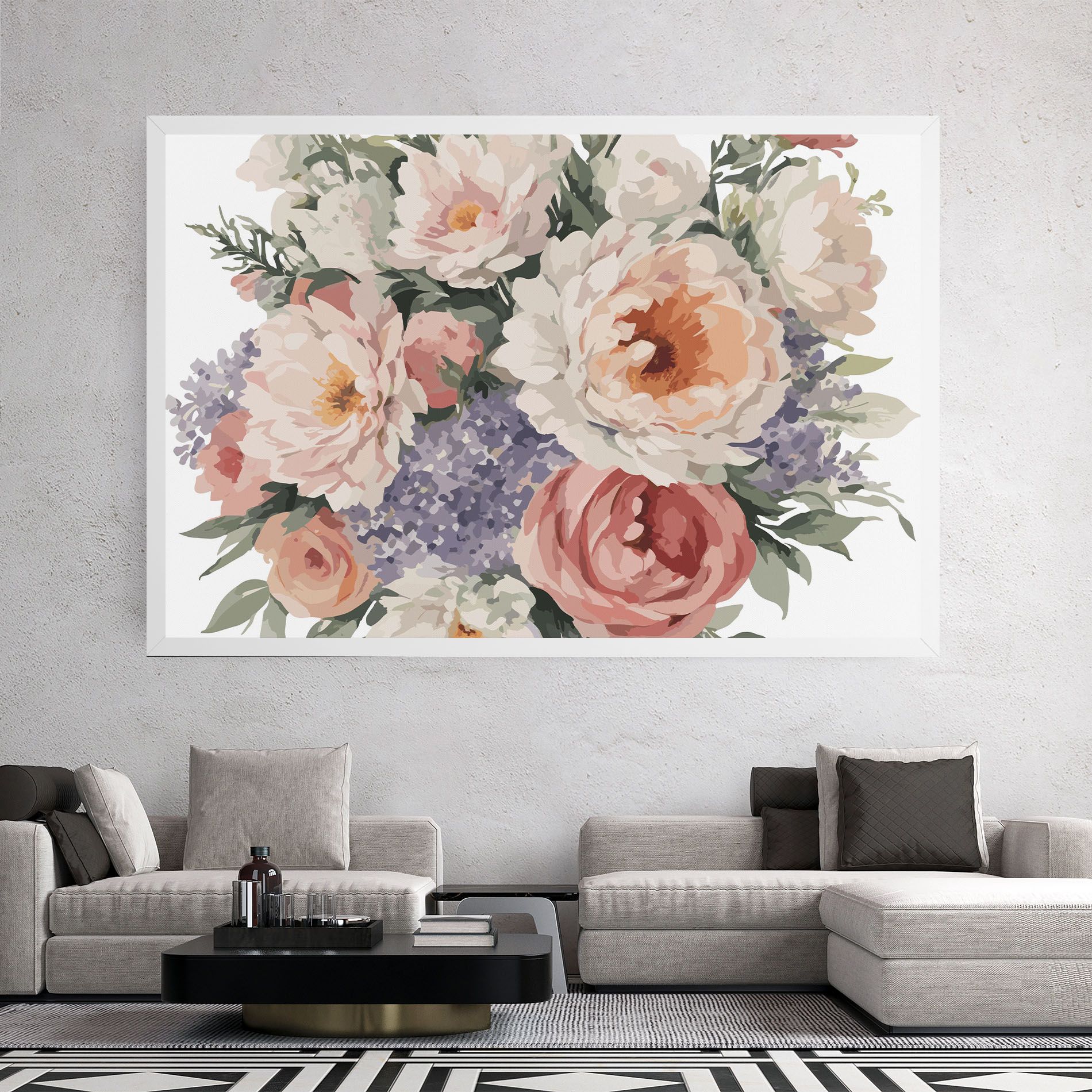 Pretty Watercolor Bouquet mockup 2