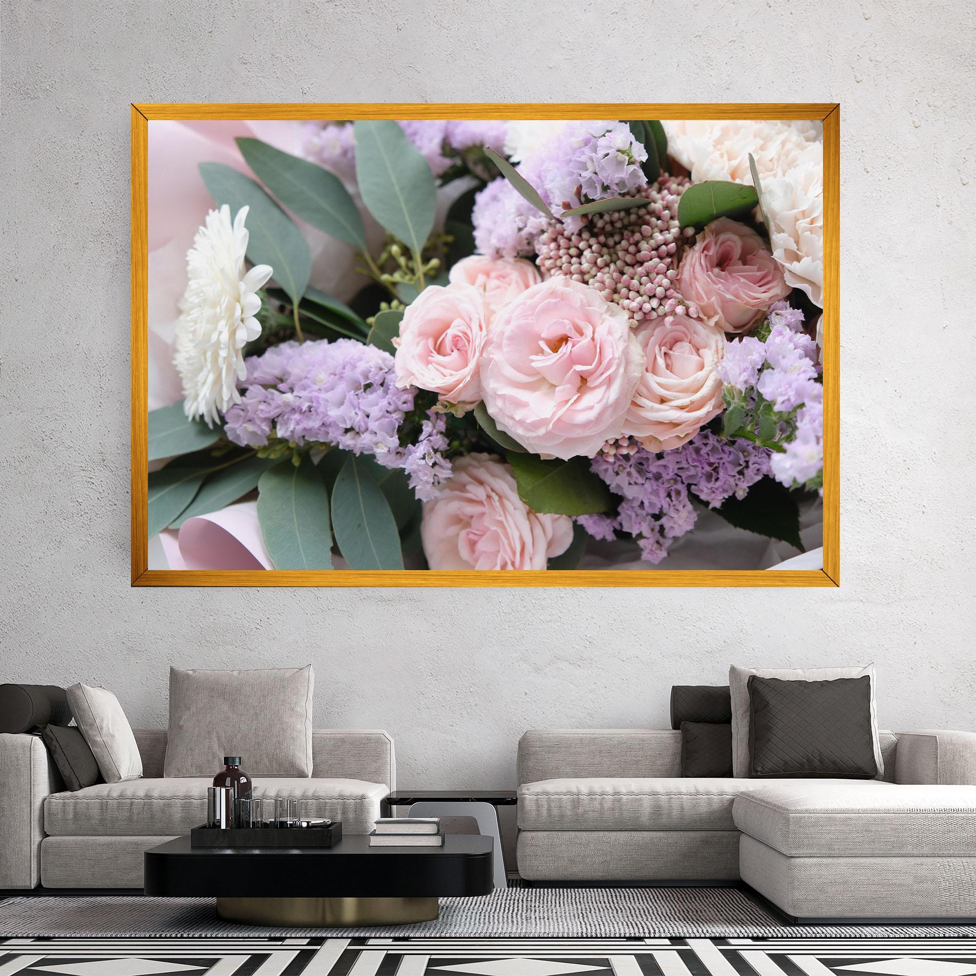Tablou Canvas Beautiful Pink Roses mockup 2