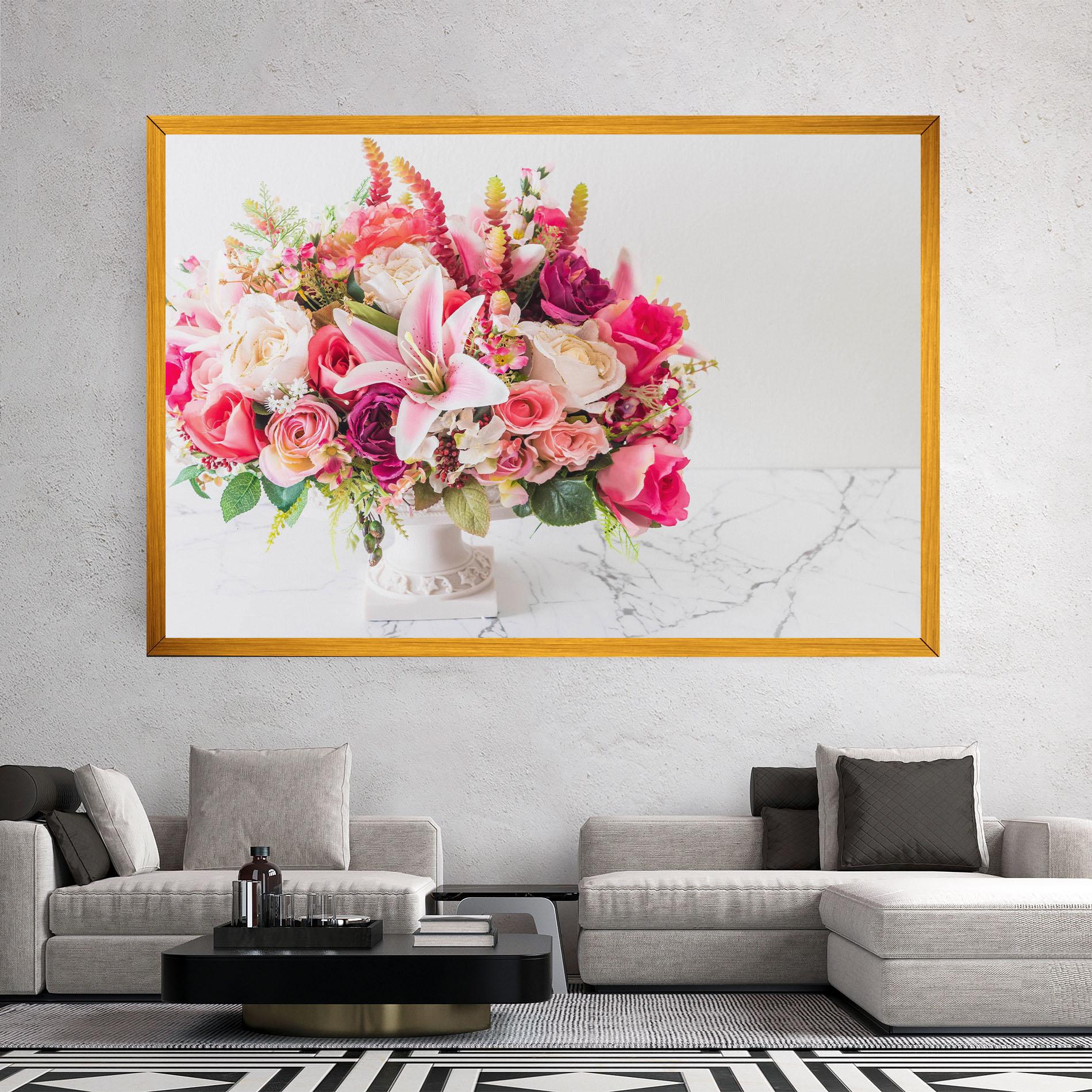 Tablou Canvas Bouquet Flowers Vase mockup 2