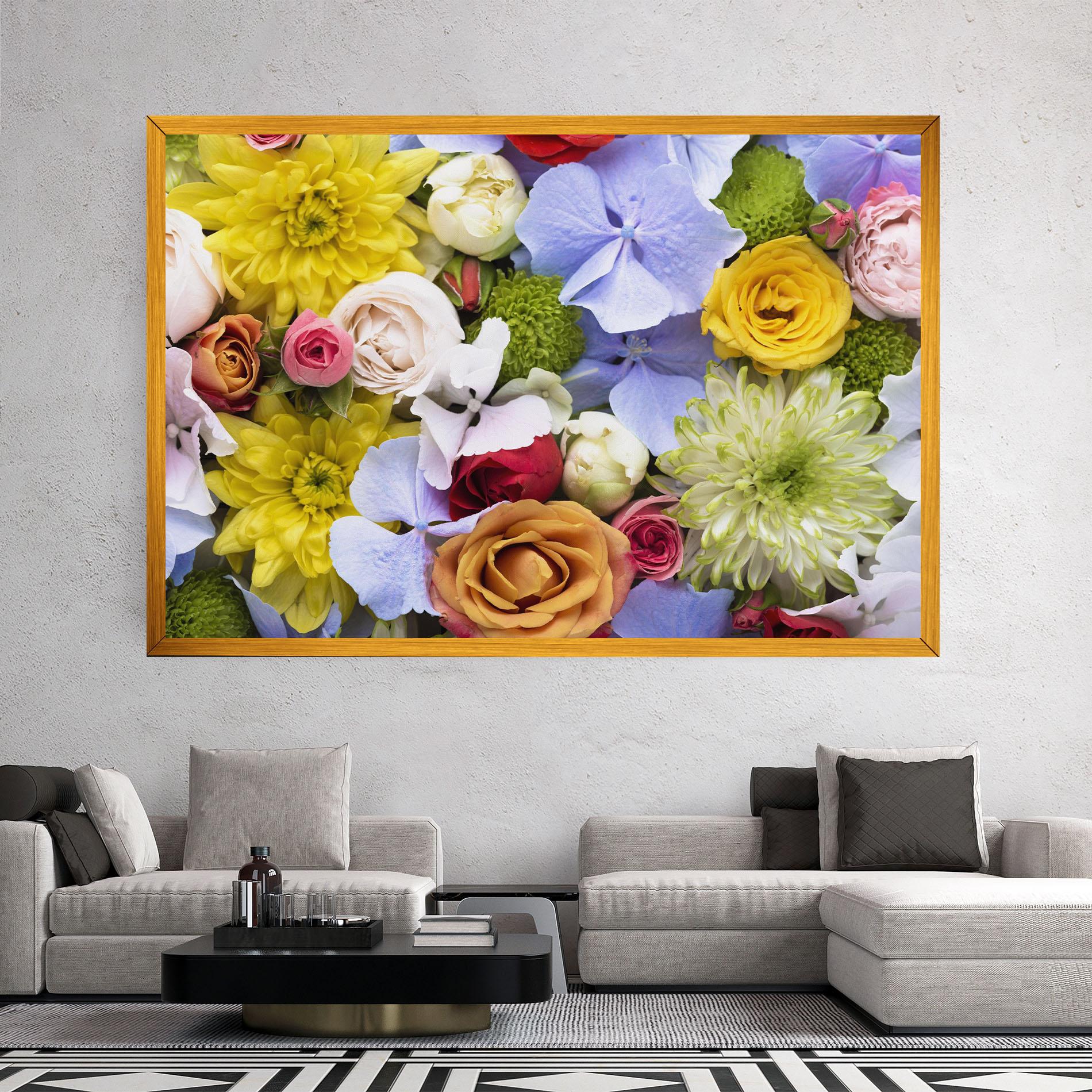 Tablou Canvas Color Mix Flower Bouquet mockup 2