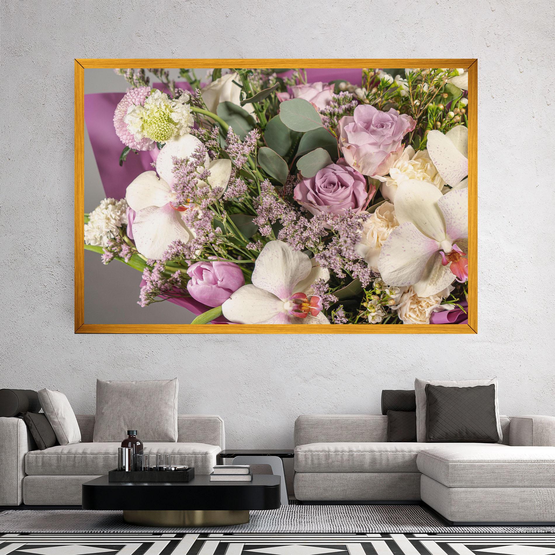 Tablou Canvas Cute Purple Bouquet mockup 2