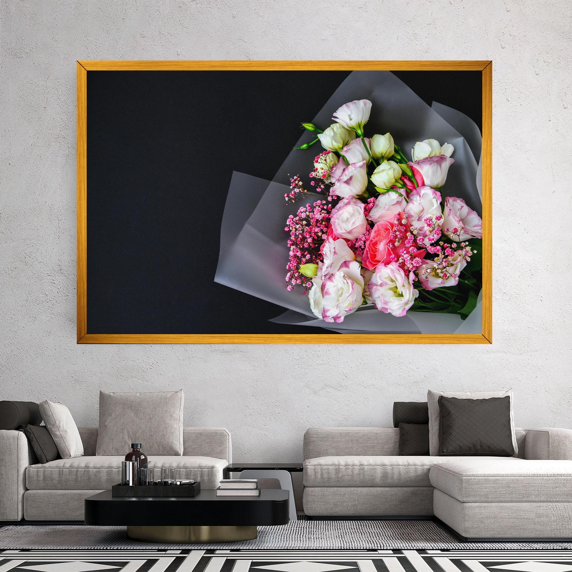 Tablou Canvas Cute Roses Bouquet mockup 2