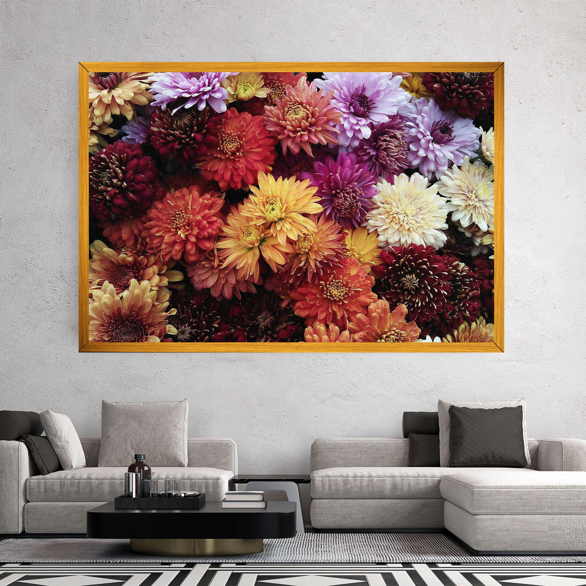 Tablou Canvas Flower Wall mockup 2