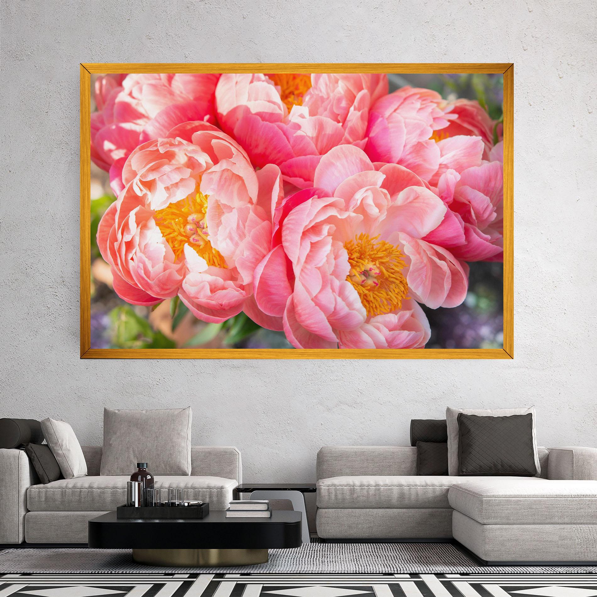 Tablou Canvas Opened Peonies Bouquet mockup 2
