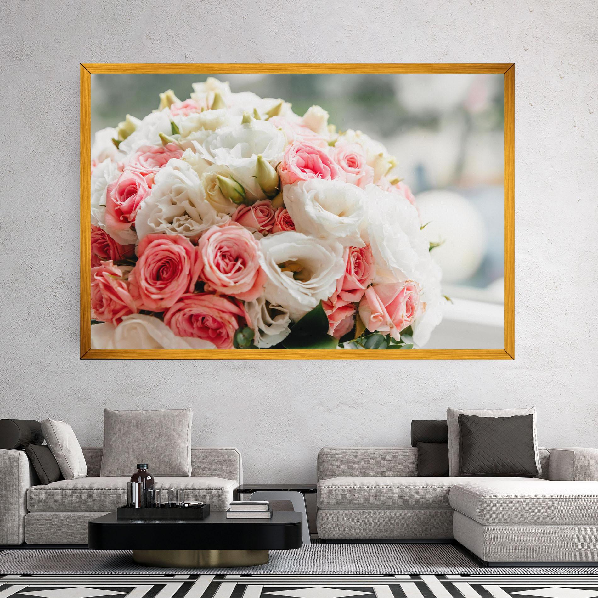 Tablou Canvas Pink Beautiful Bouquet mockup 2