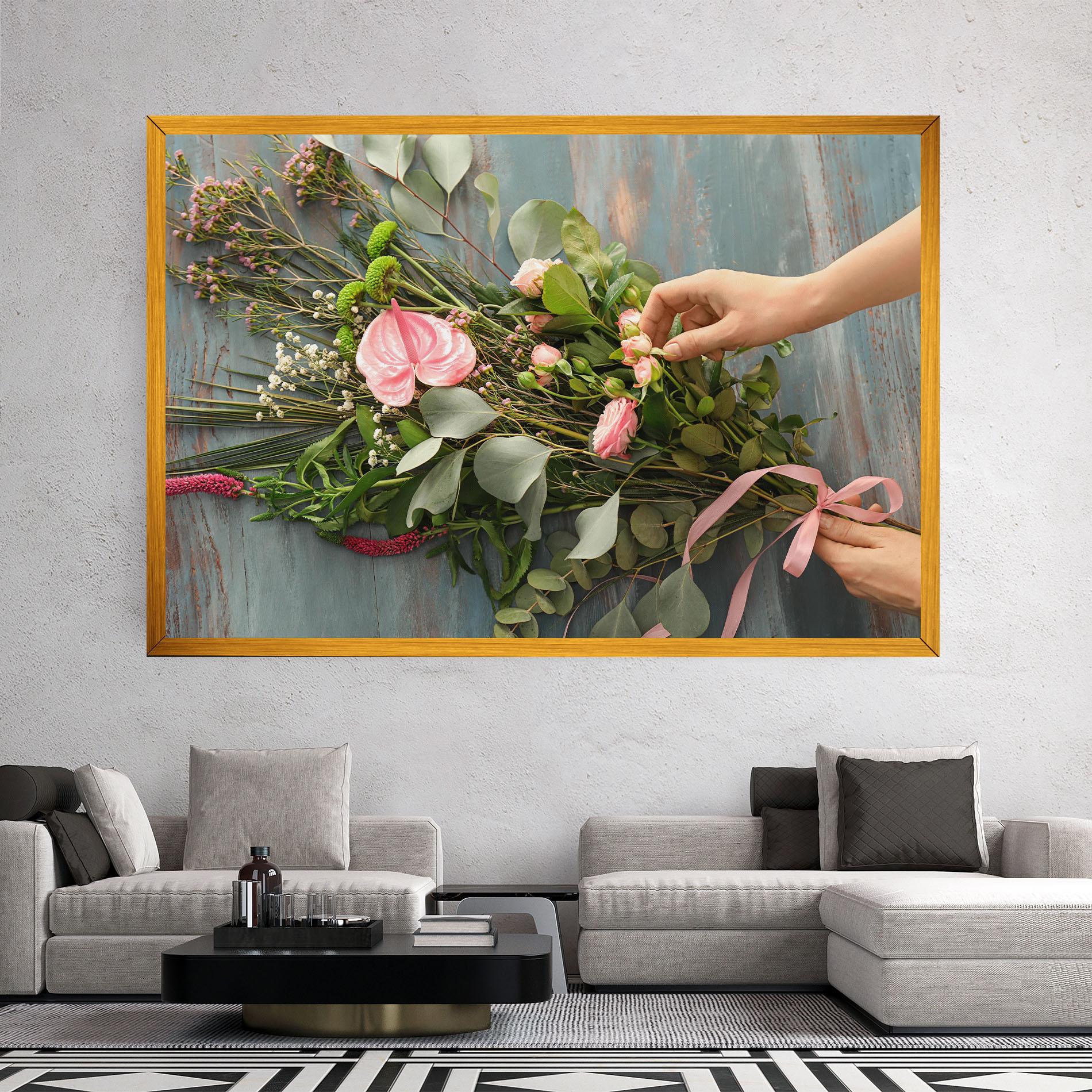 Tablou Canvas Preparing Bouquet mockup 2