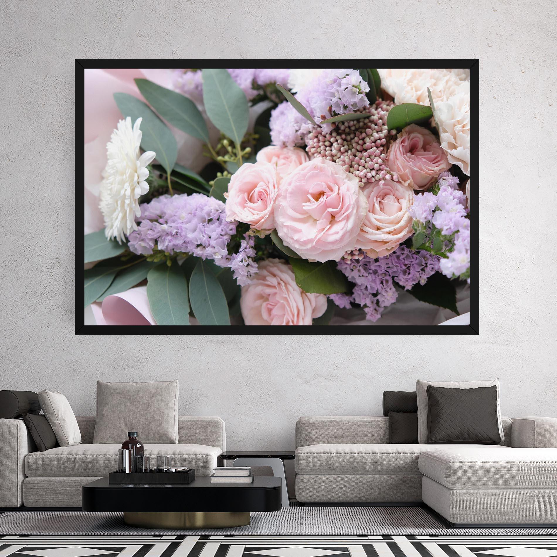 Tablou Canvas Beautiful Pink Roses mockup 2