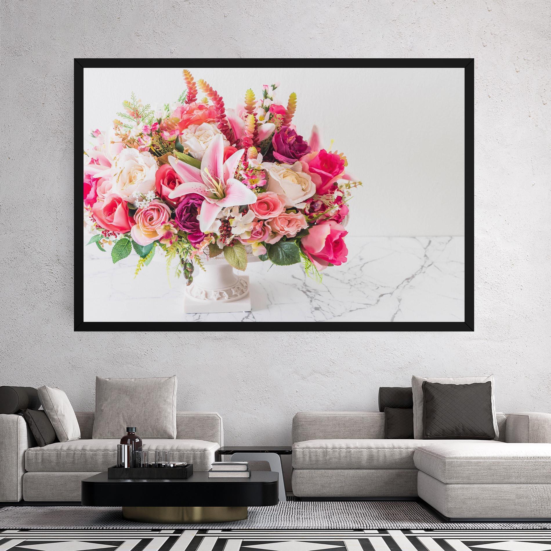 Tablou Canvas Bouquet Flowers Vase mockup 2