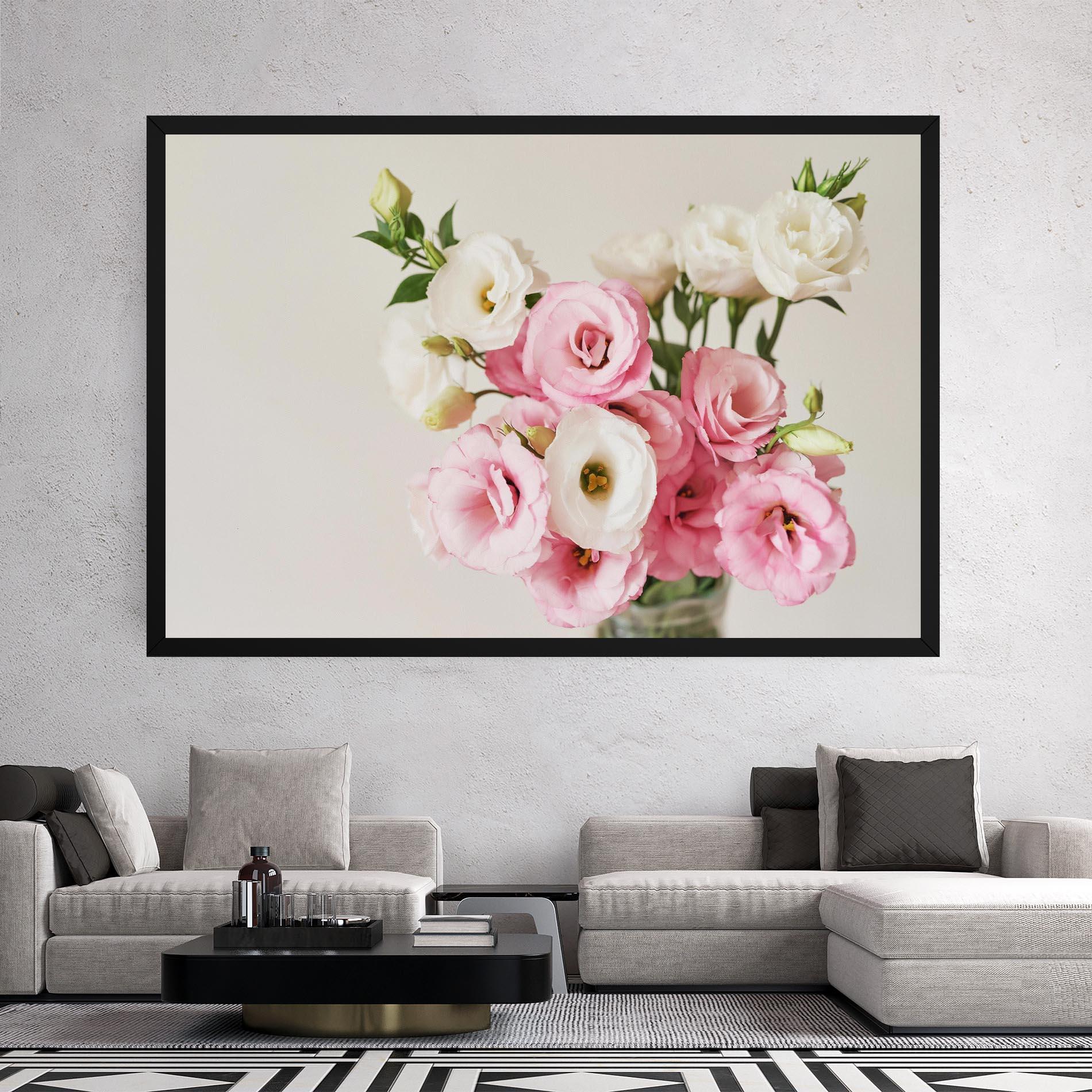 Tablou Canvas Cute Pink Flowers mockup 2