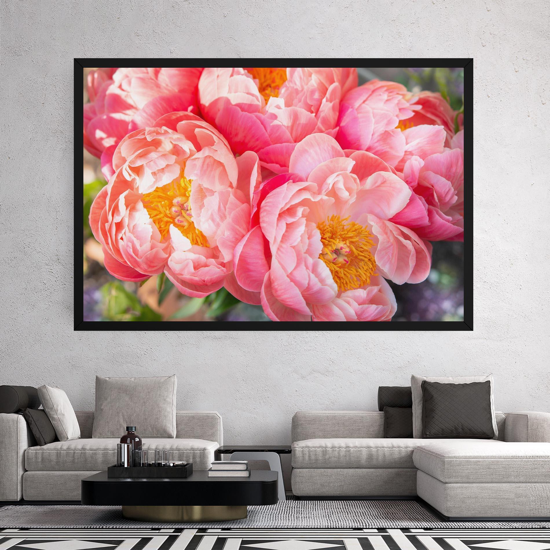 Tablou Canvas Opened Peonies Bouquet mockup 2