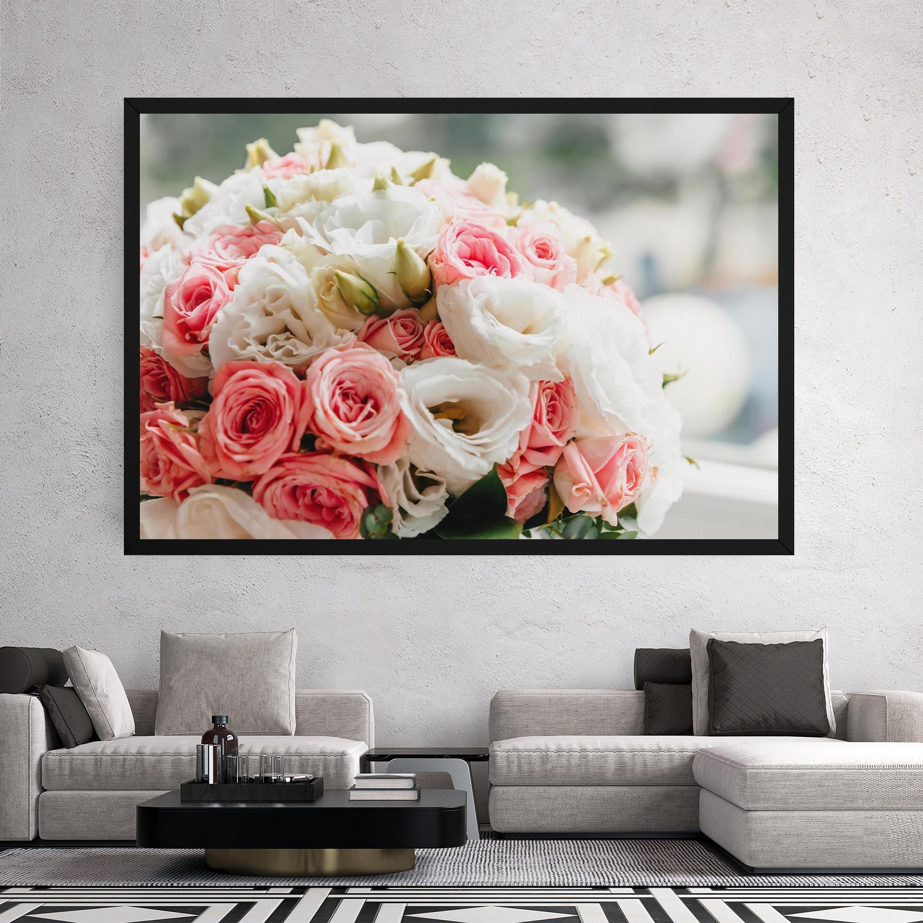 Tablou Canvas Pink Beautiful Bouquet mockup 2
