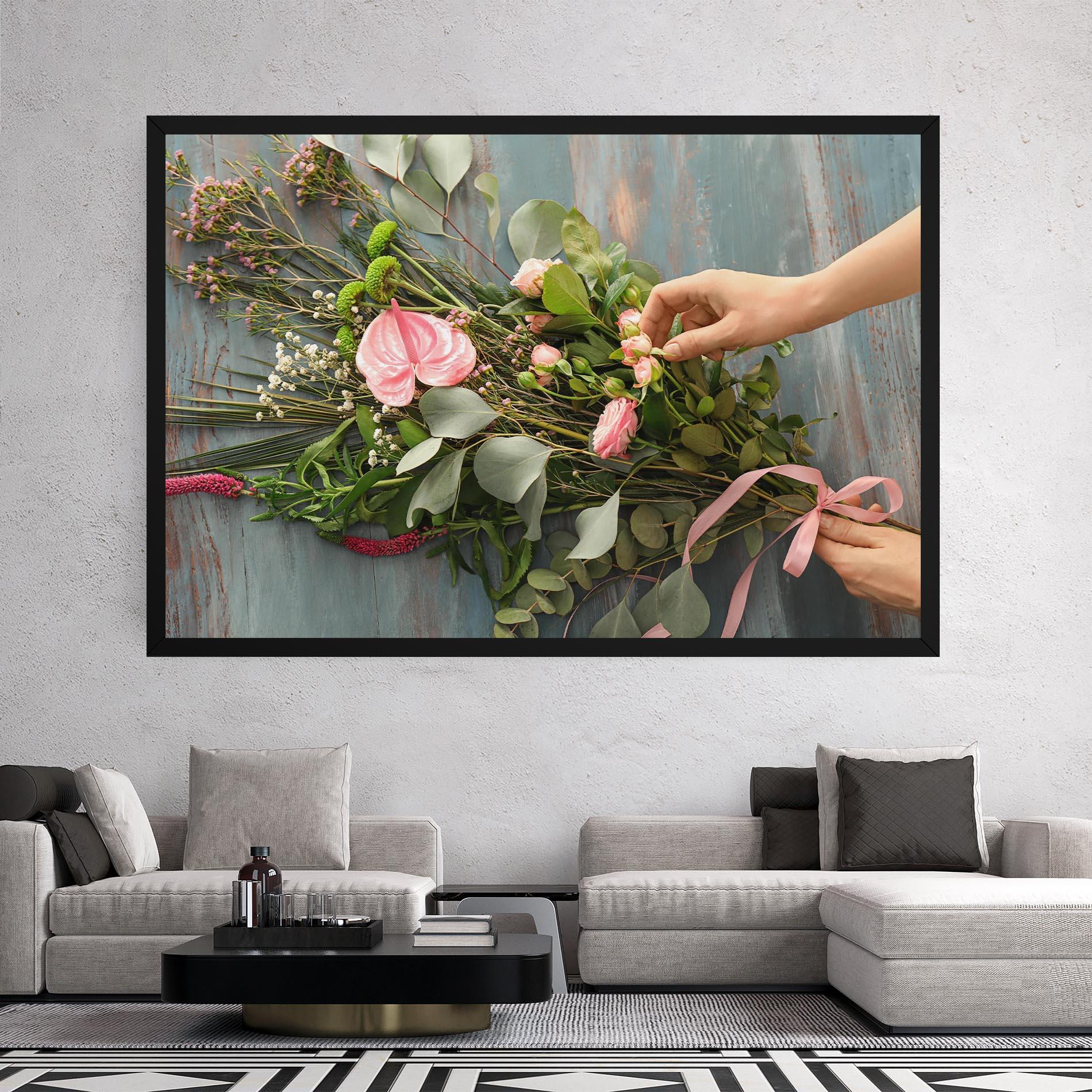 Tablou Canvas Preparing Bouquet mockup 2