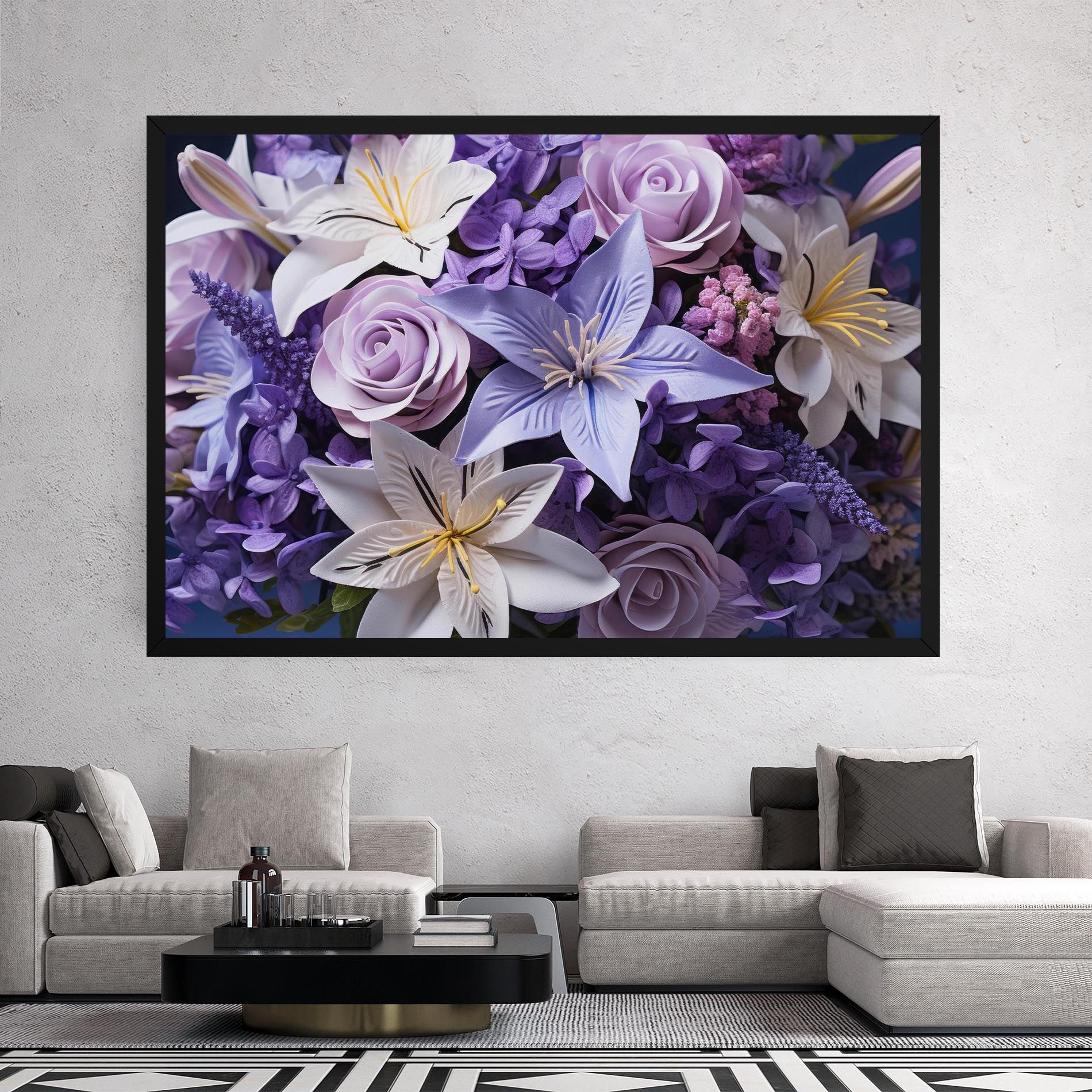 Purple Cute Bouquet mockup 2