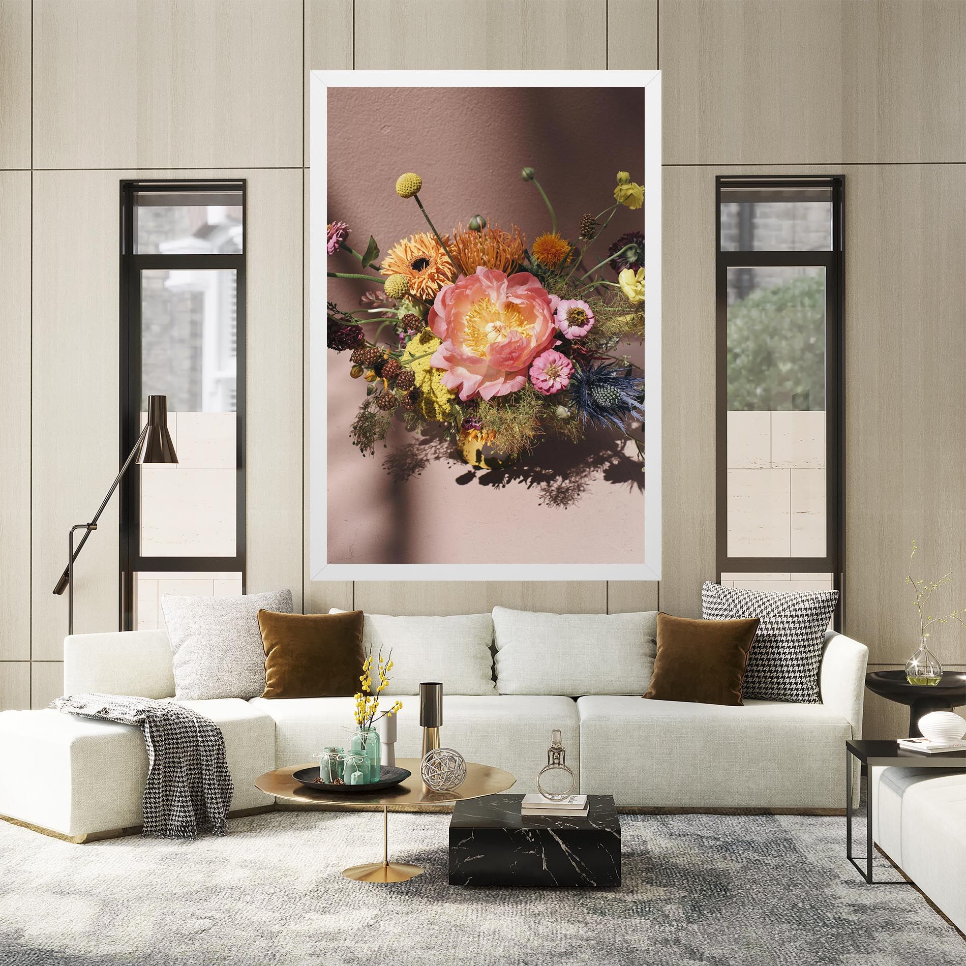 Pastel Orange Bouquet mockup 2