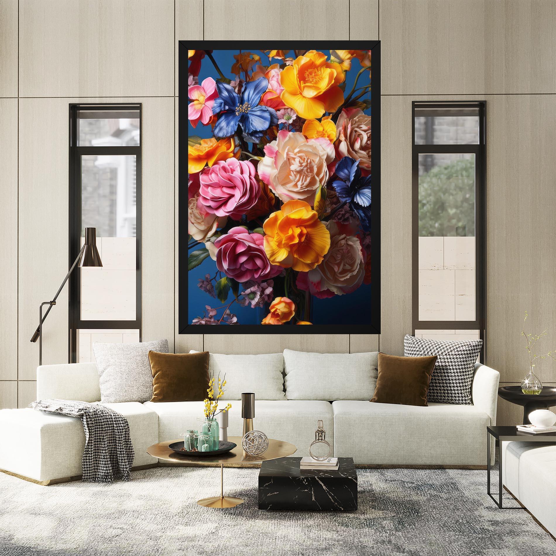 Tablou Canvas Colorful Flower Bouquet mockup 2