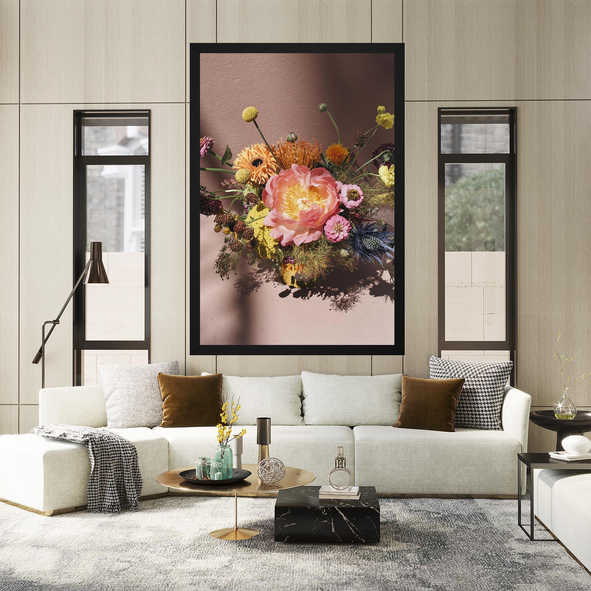 Tablou Canvas Pastel Orange Bouquet mockup 2