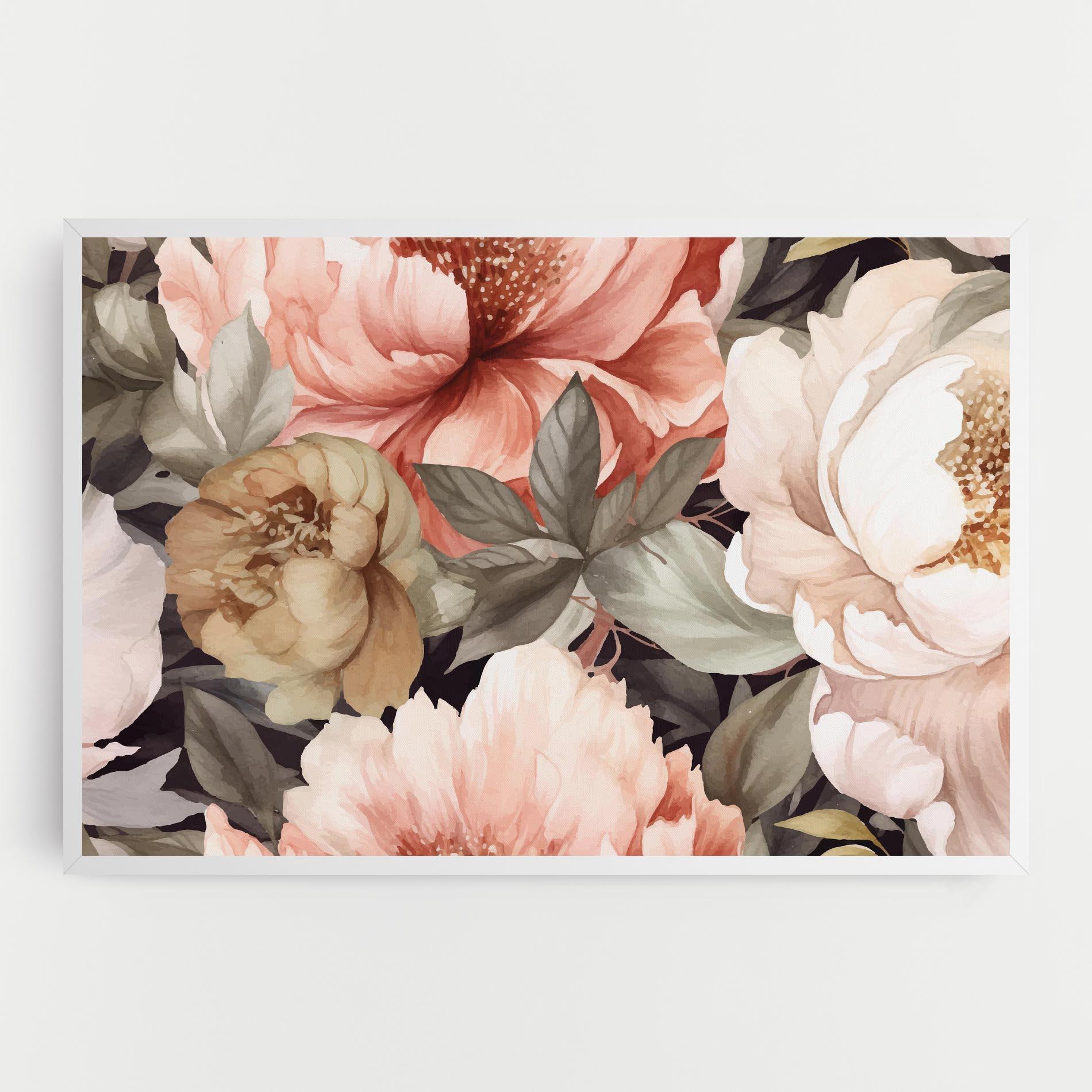 Tablou Canvas Cream Pink Peony mockup 0