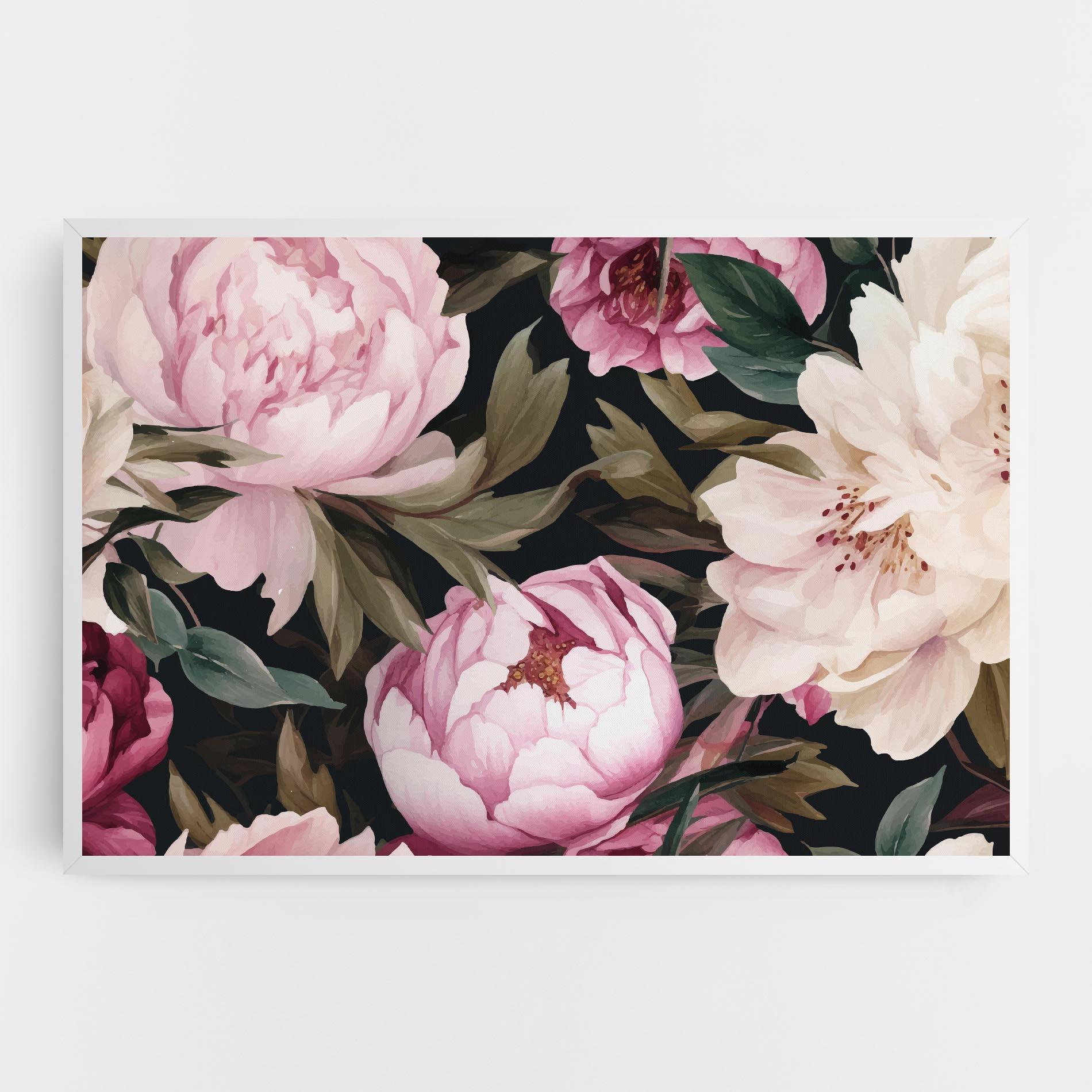 Tablou Canvas Peony Paint mockup 0