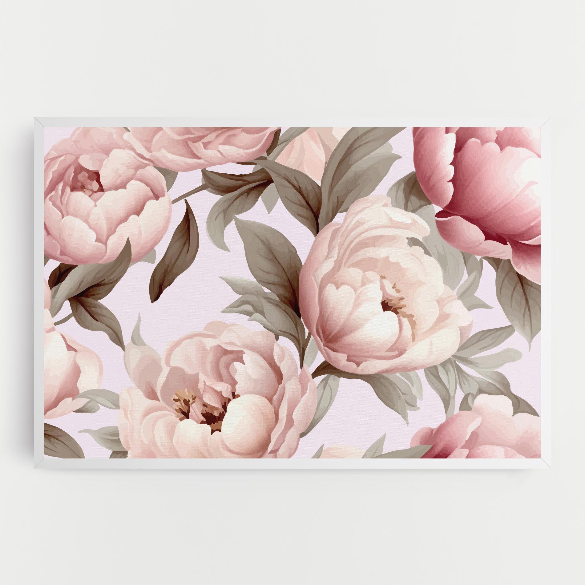 Tablou Canvas Pink Peony Buds mockup 0