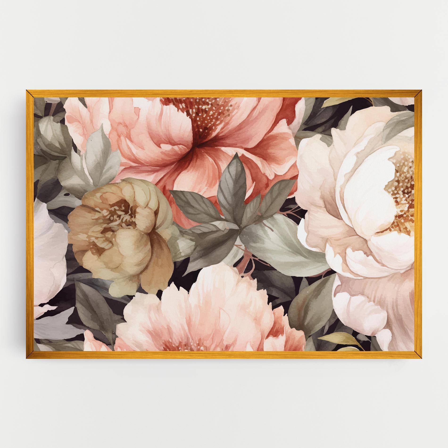 Tablou Canvas Cream Pink Peony mockup 0