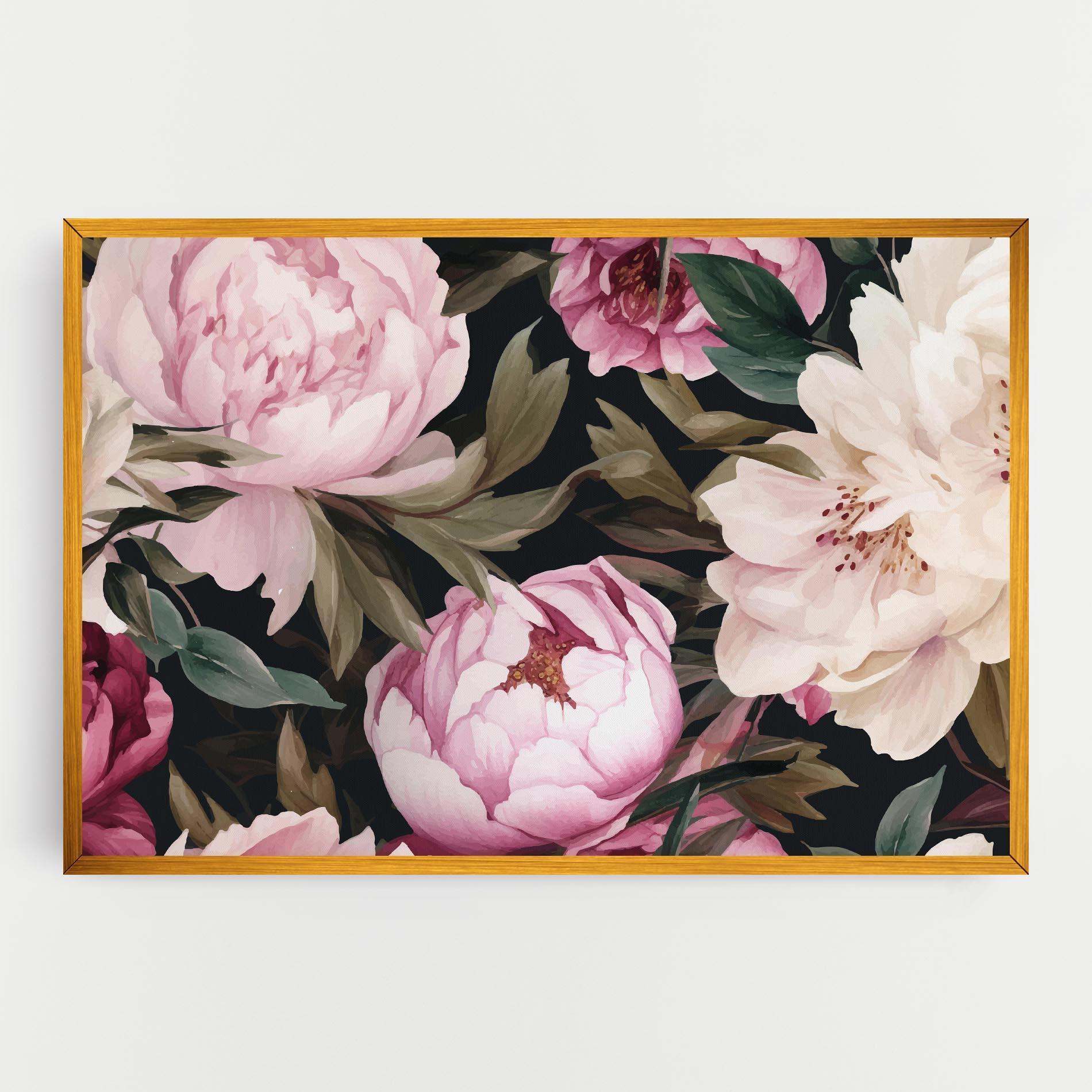 Tablou Canvas Peony Paint mockup 0