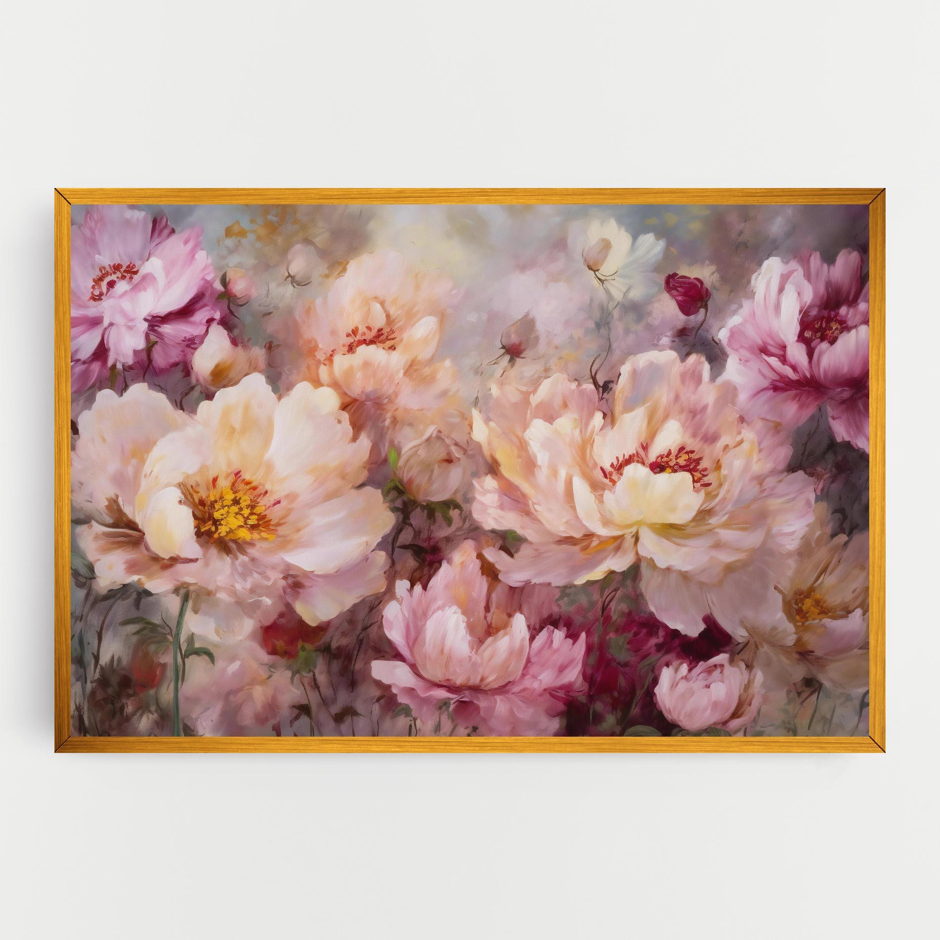 Tablou Canvas Peony Painting Art mockup 0