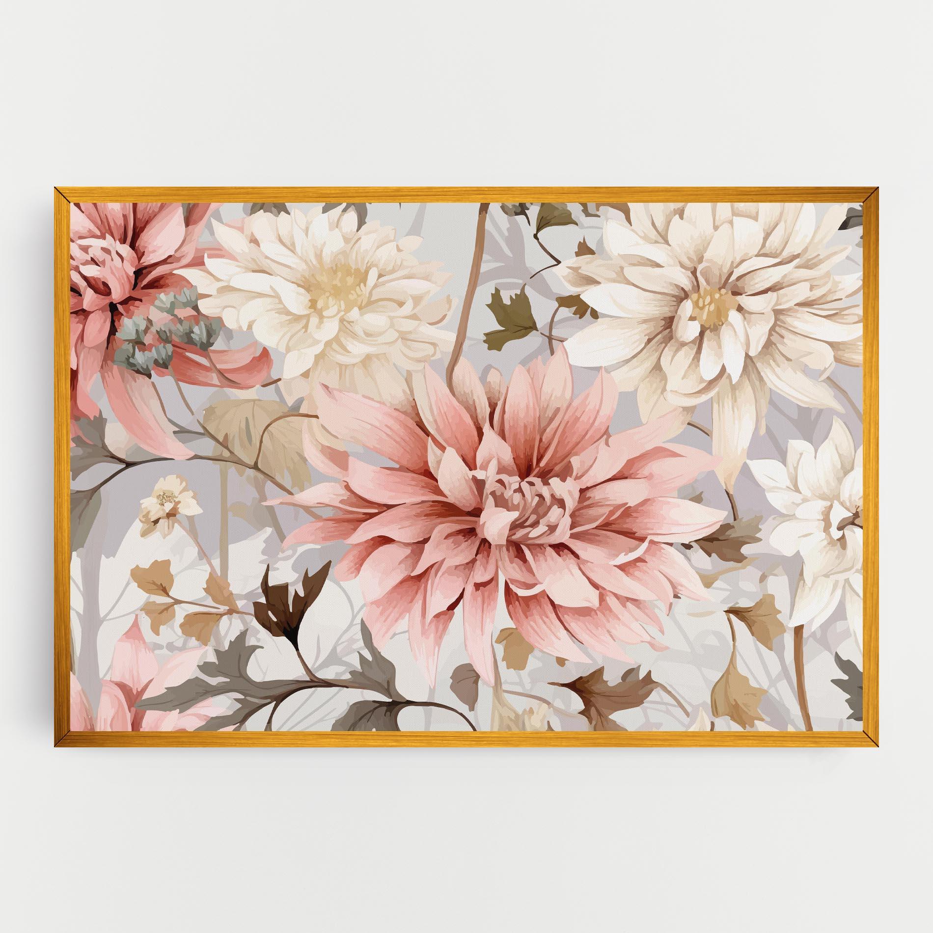Tablou Canvas Pink Cream Open Peony mockup 0
