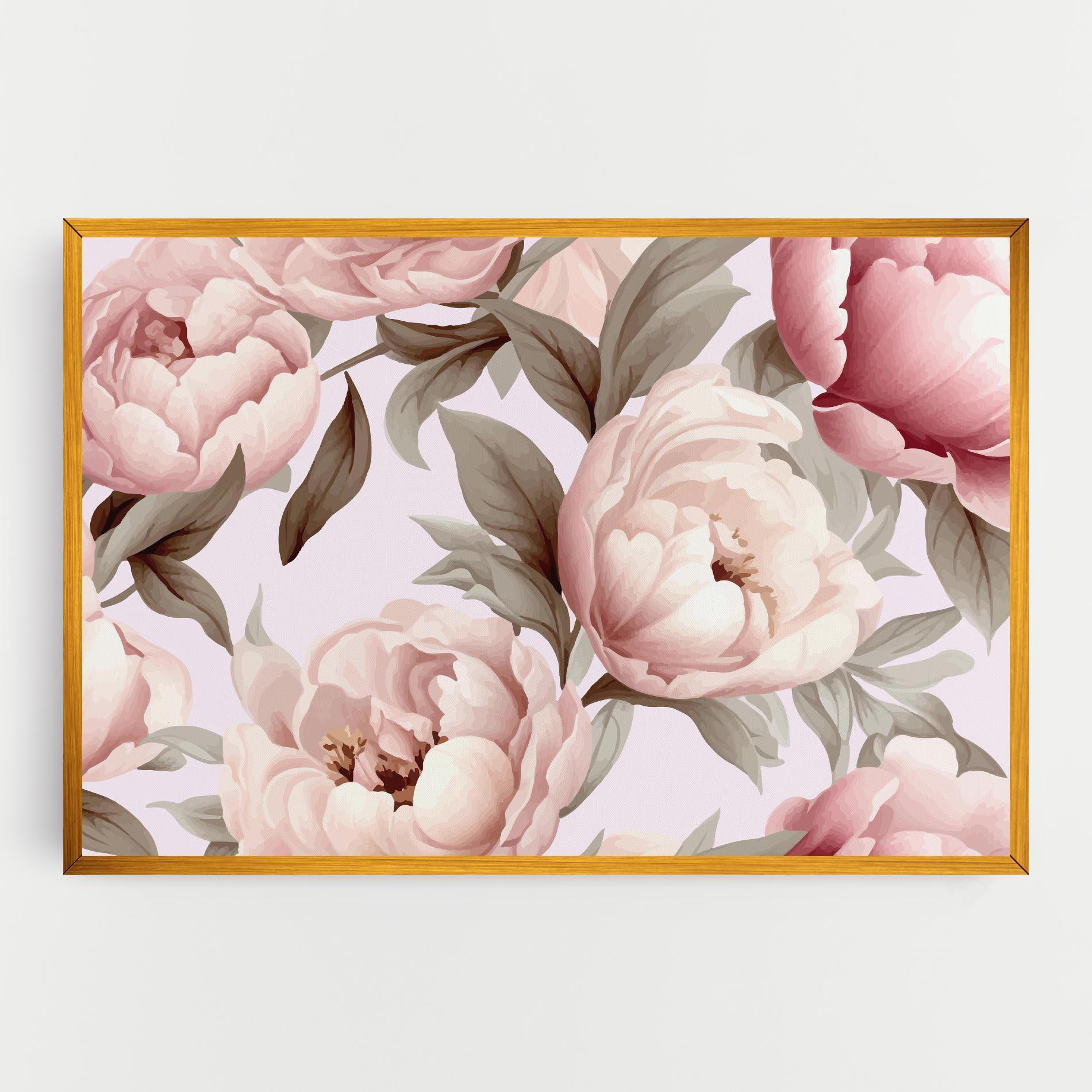 Tablou Canvas Pink Peony Buds mockup 0