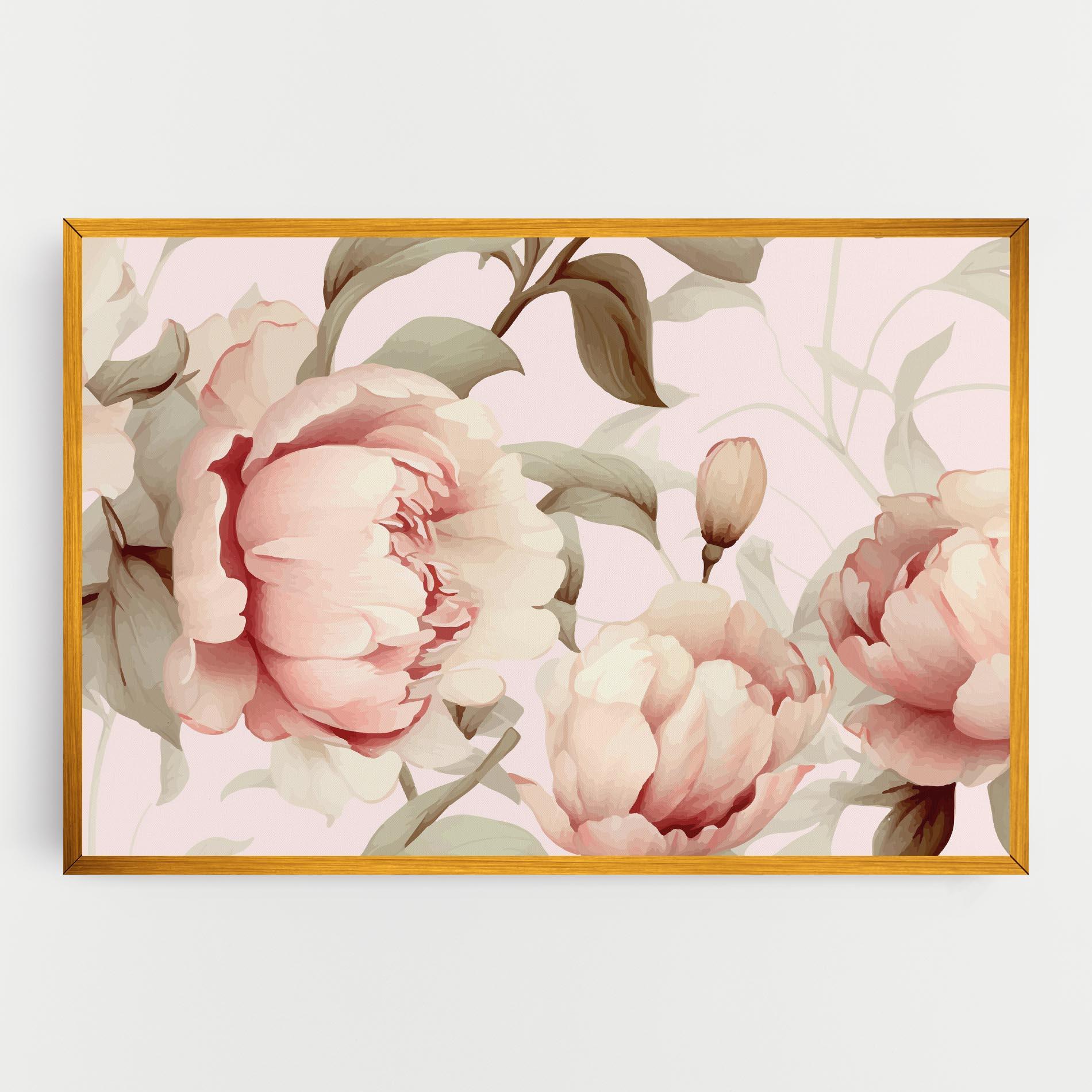 Tablou Canvas Pink Pretty Peony mockup 0