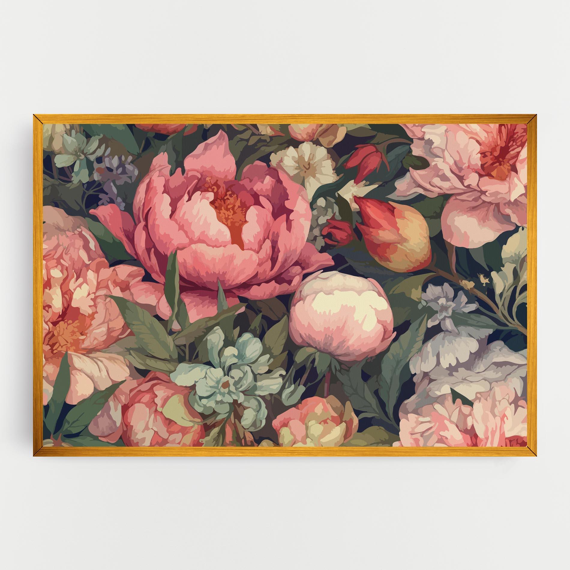 Tablou Canvas Pretty Artistic Peony mockup 0