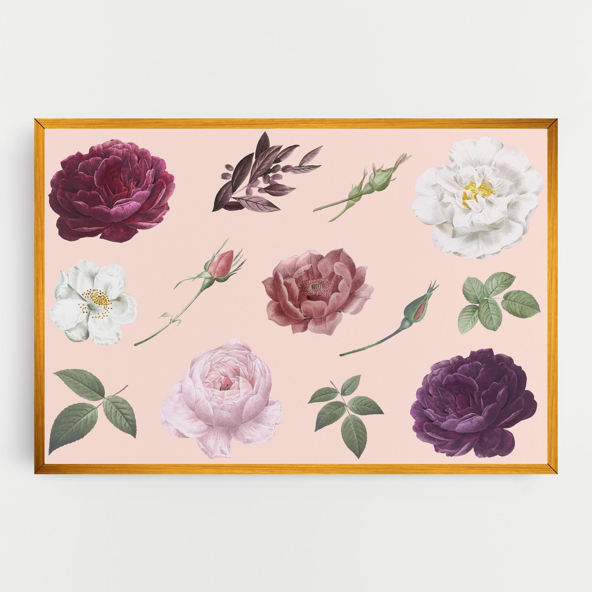 Tablou Canvas Rose And Peony mockup 0