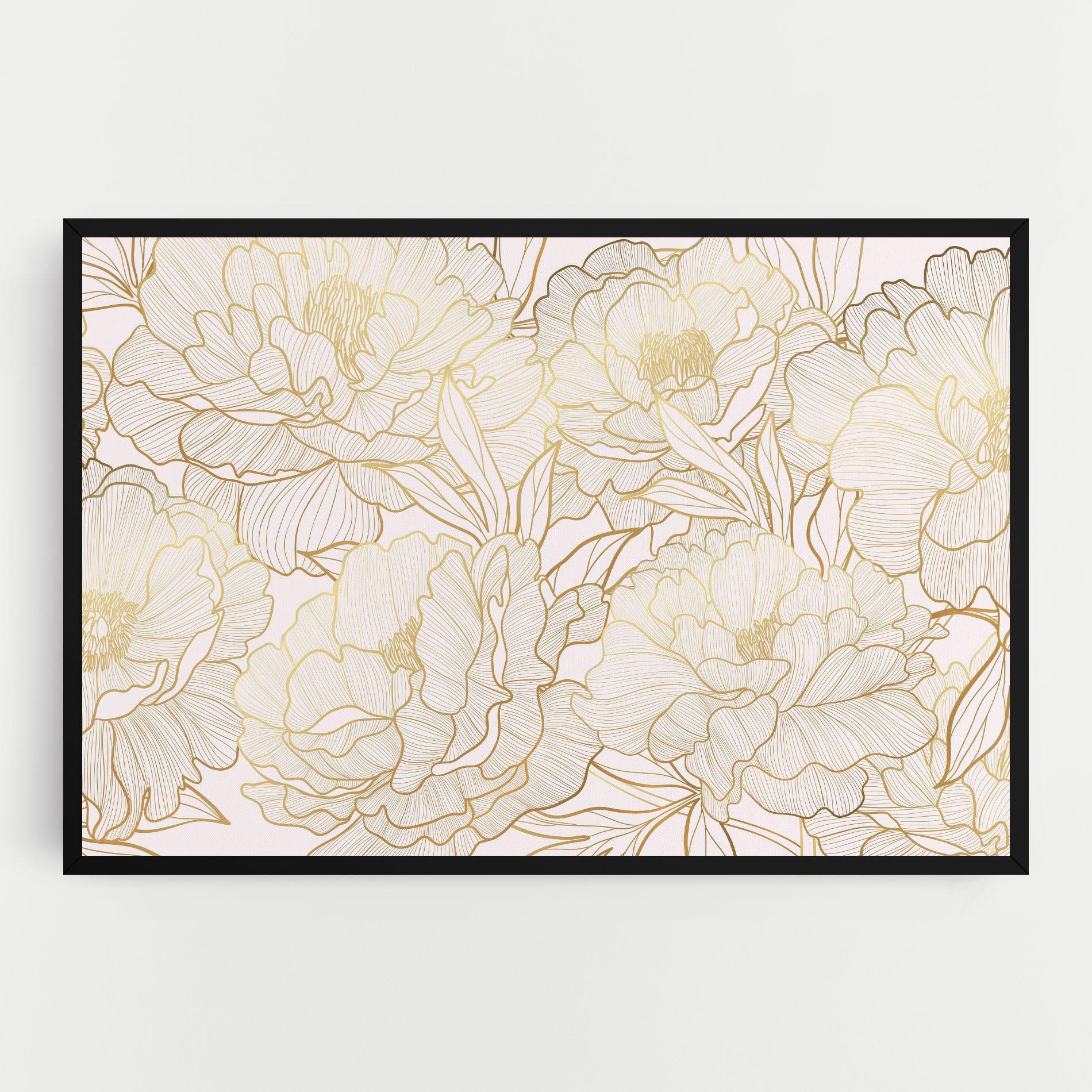 Tablou Canvas Golden Peony mockup 0