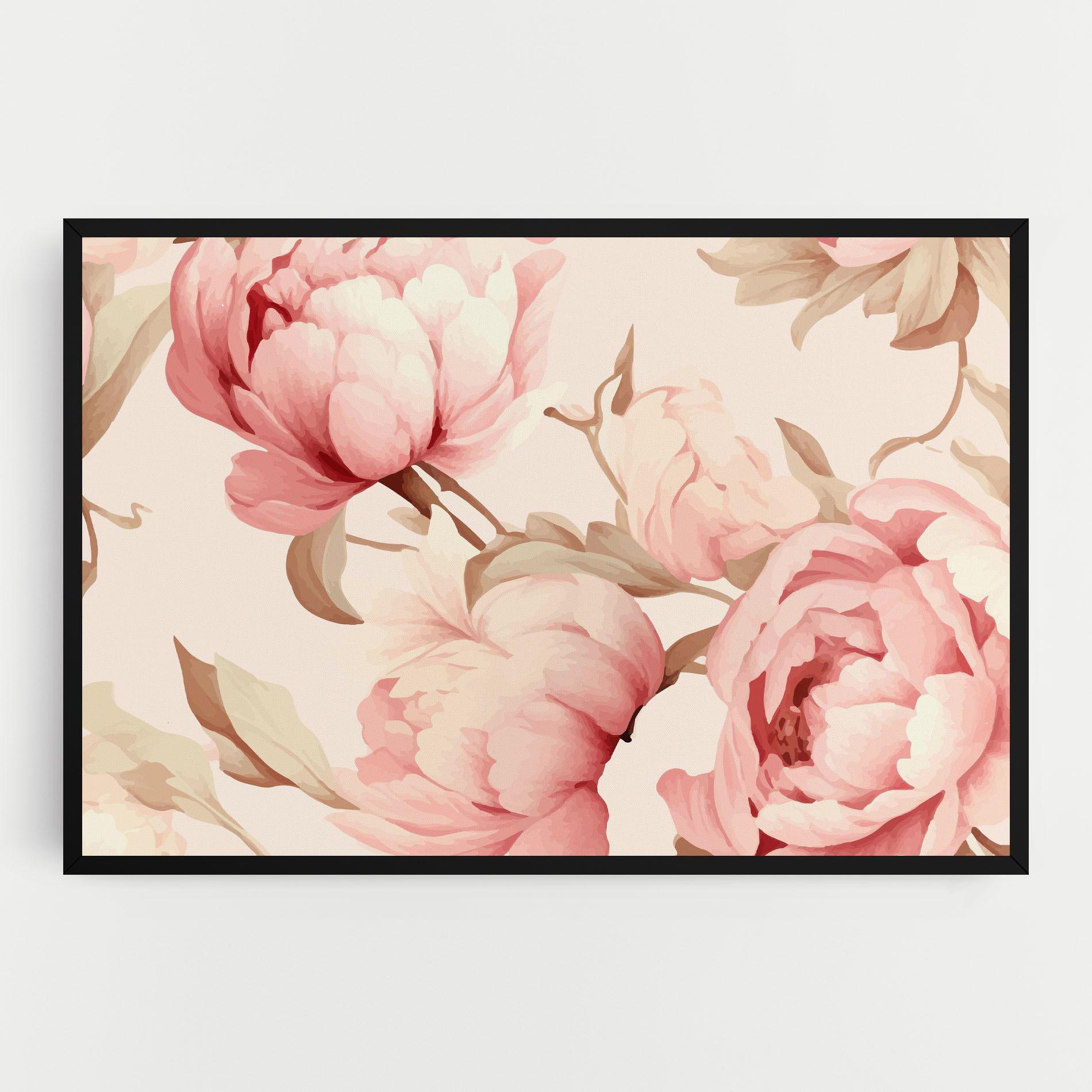 Tablou Canvas Pastel Peony mockup 0