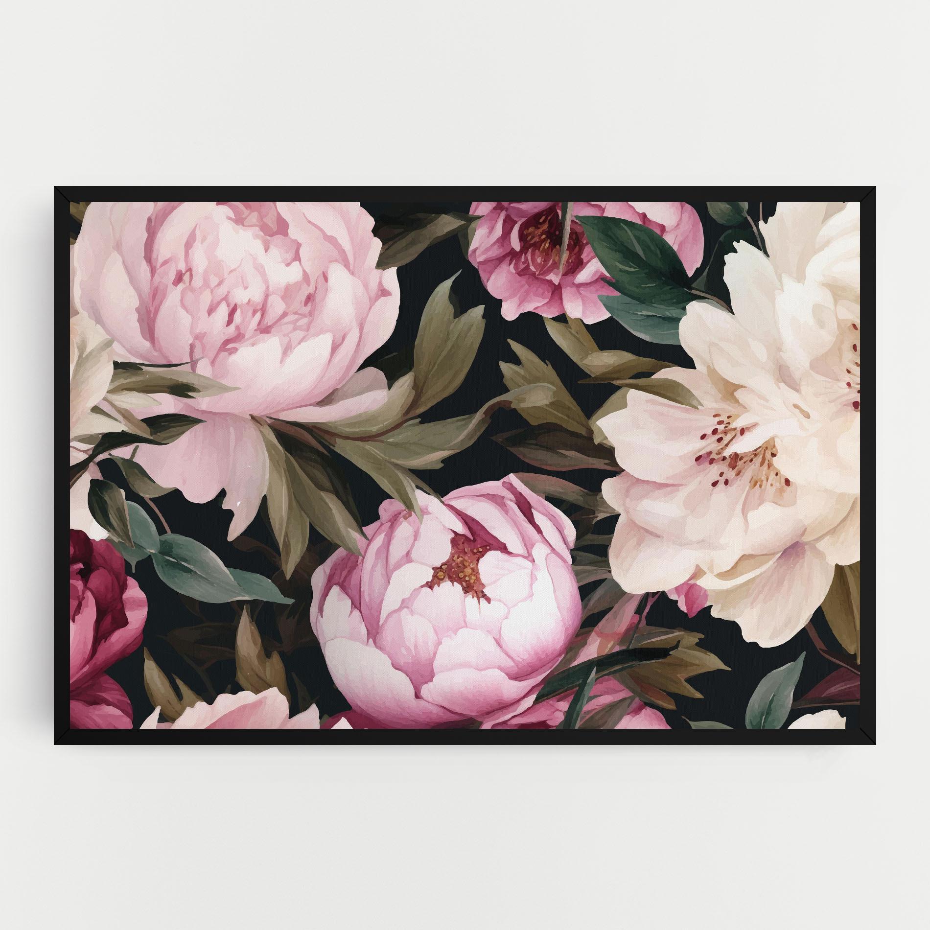 Tablou Canvas Peony Paint mockup 0