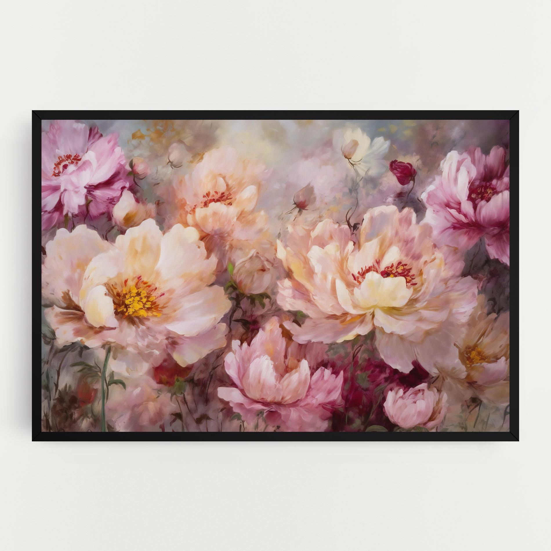 Tablou Canvas Peony Painting Art mockup 0
