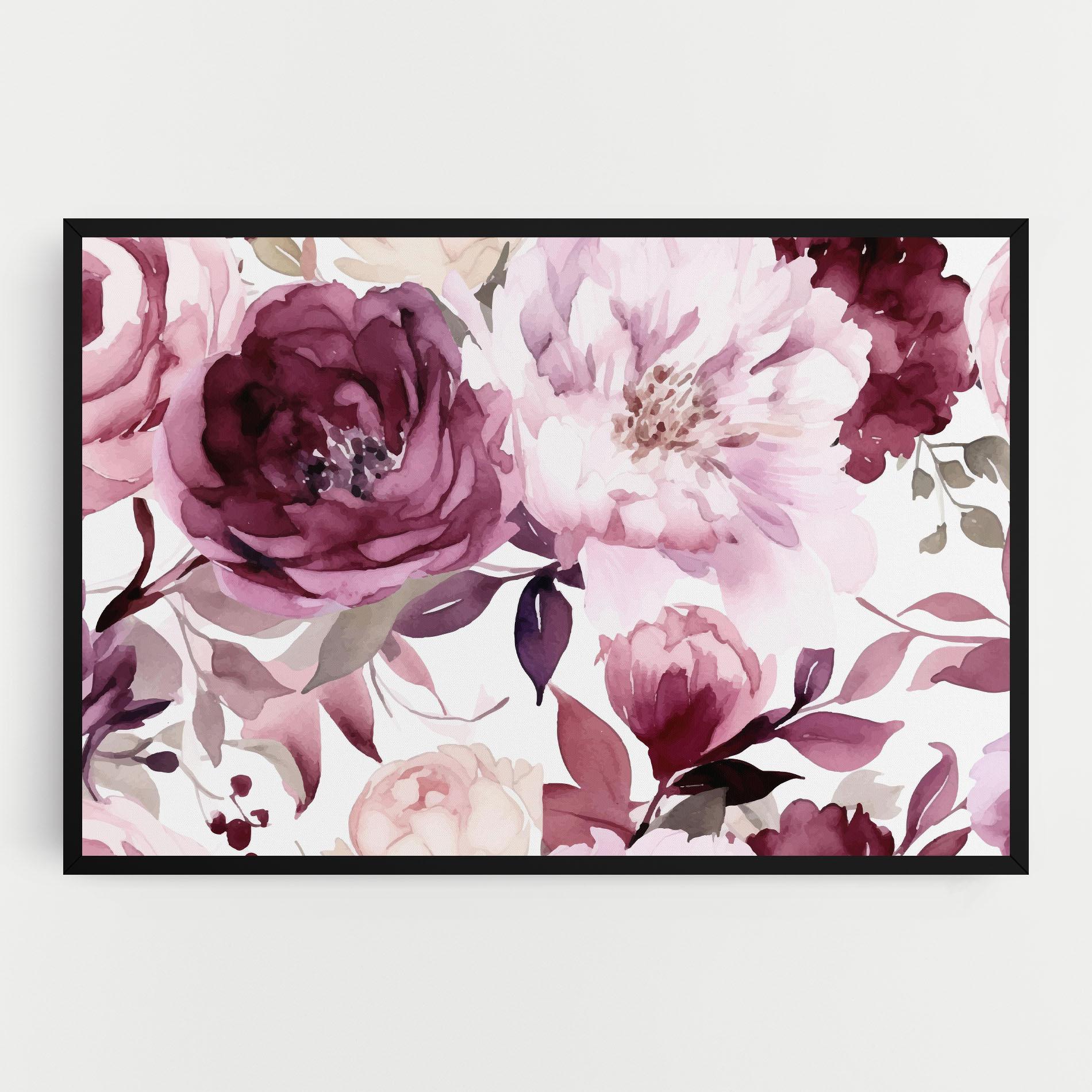 Tablou Canvas Peony Pink Purple mockup 0