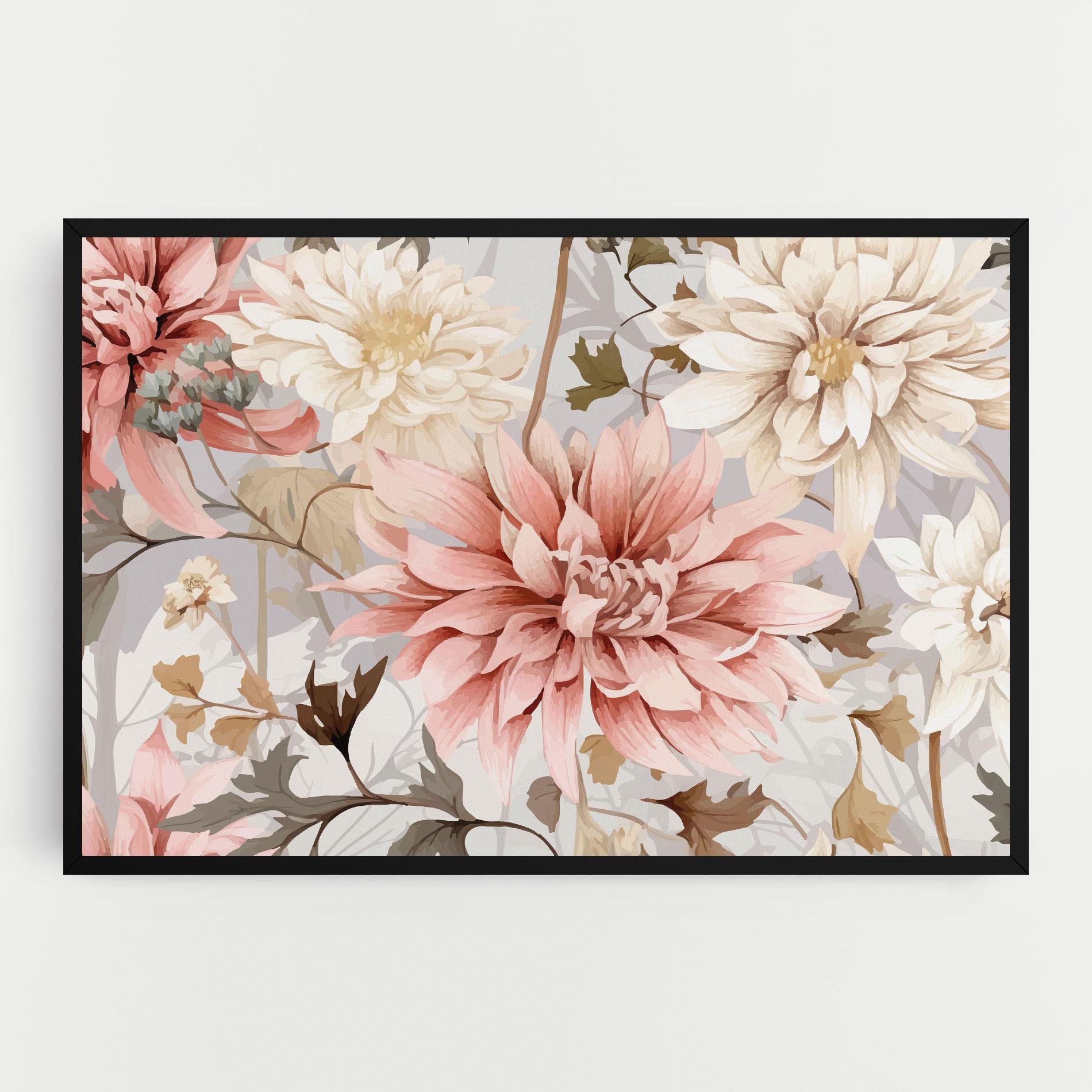 Tablou Canvas Pink Cream Open Peony mockup 0