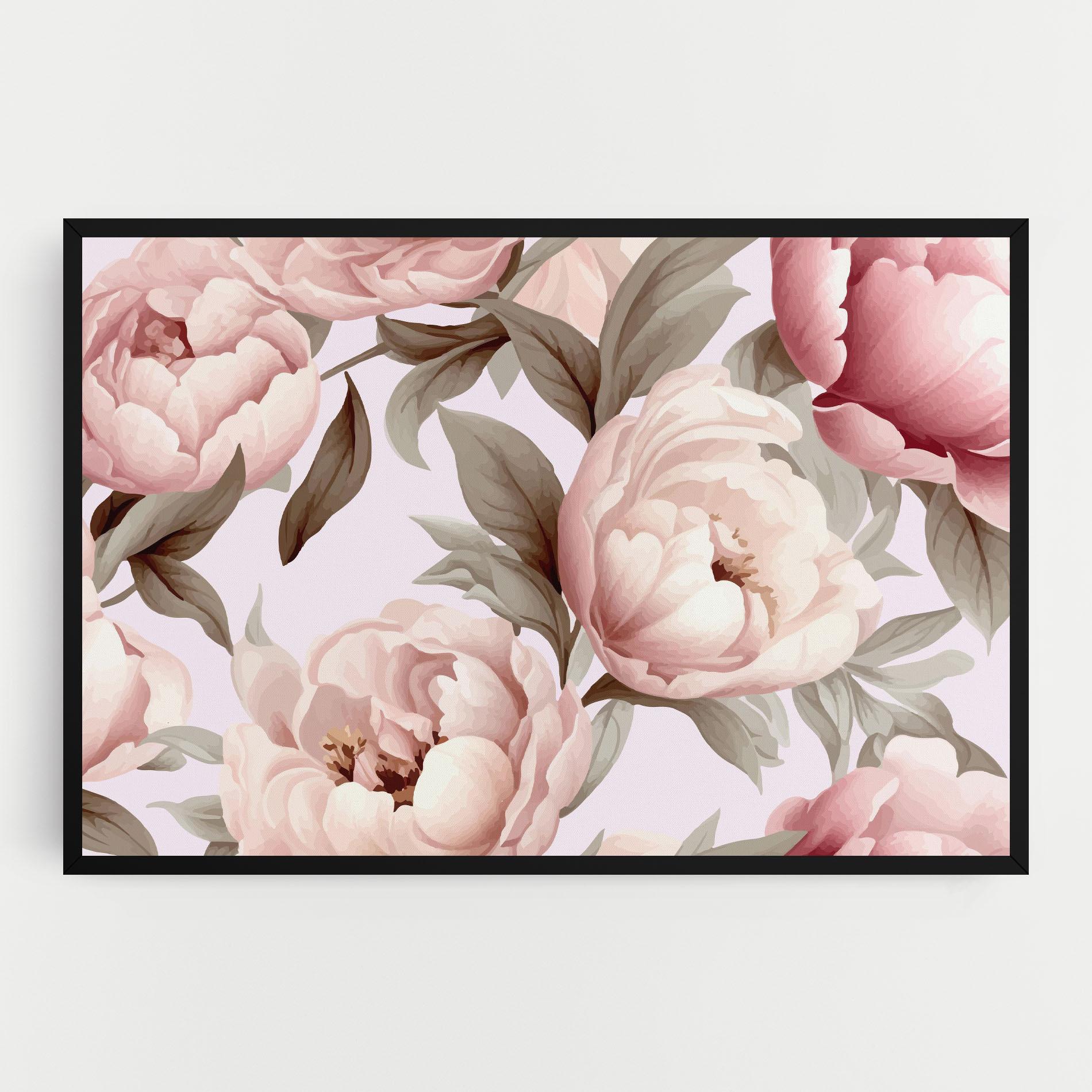 Tablou Canvas Pink Peony Buds mockup 0