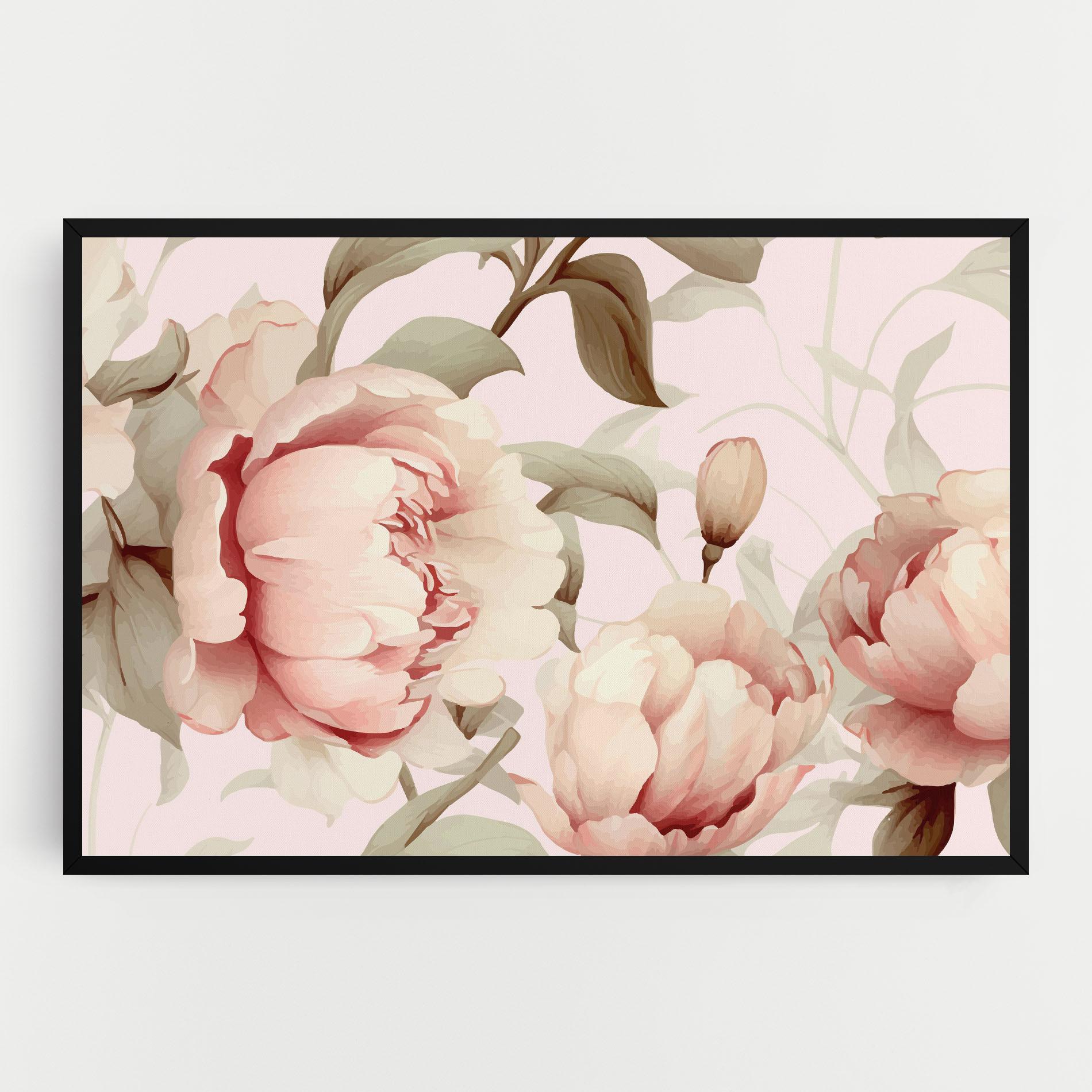 Tablou Canvas Pink Pretty Peony mockup 0