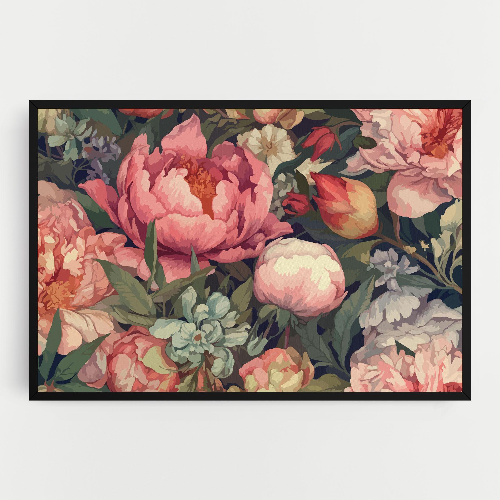 Tablou Canvas Pretty Artistic Peony mockup 0