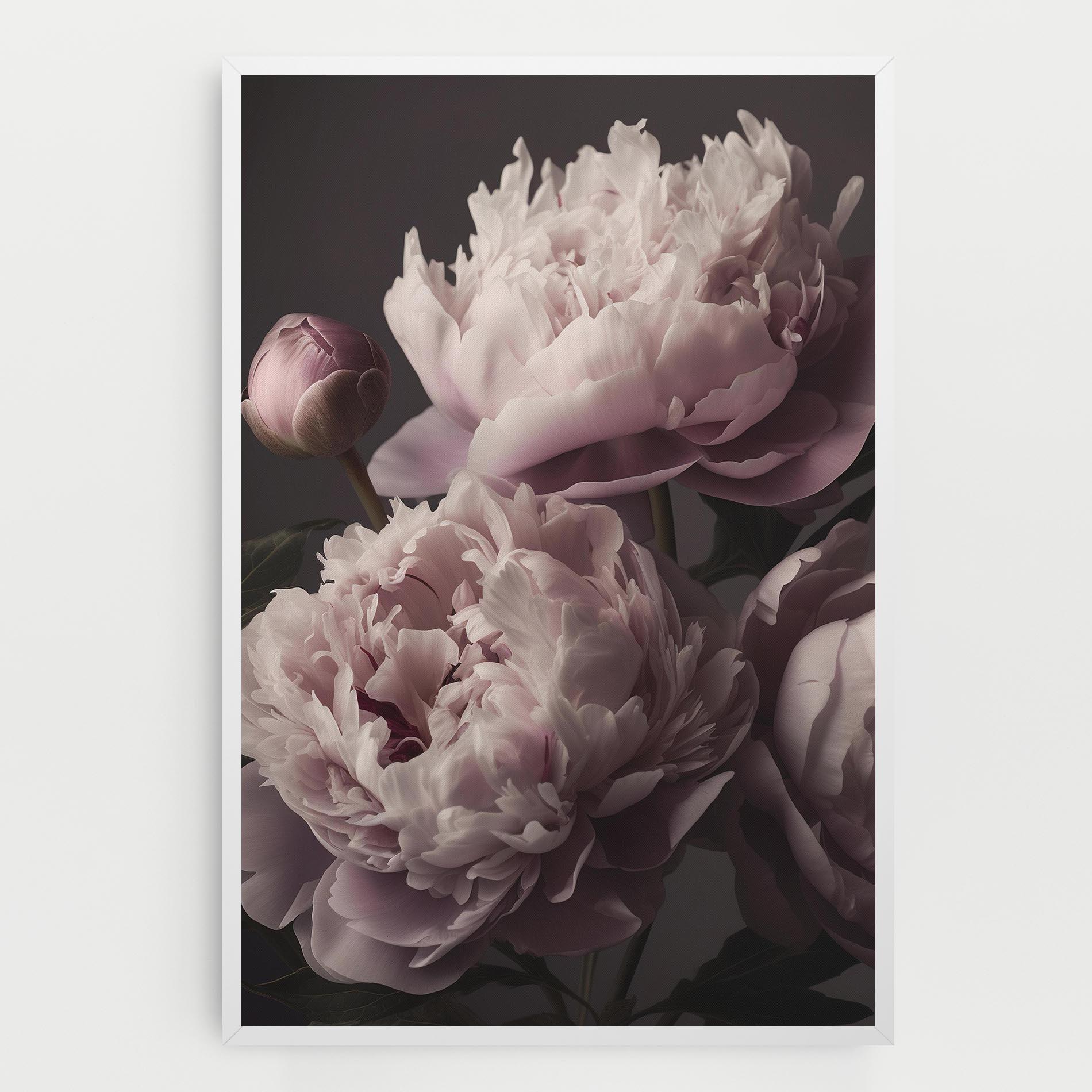 Tablou Canvas Grey Pastel Pink Peony mockup 0