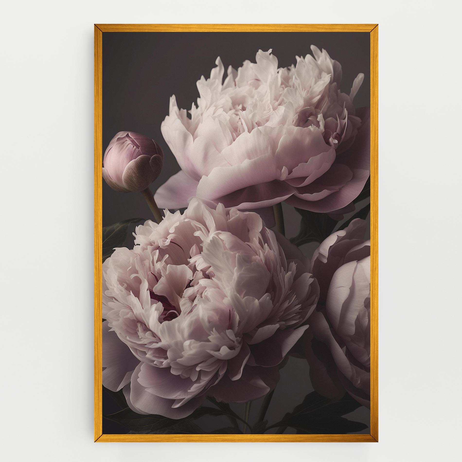 Tablou Canvas Grey Pastel Pink Peony mockup 0