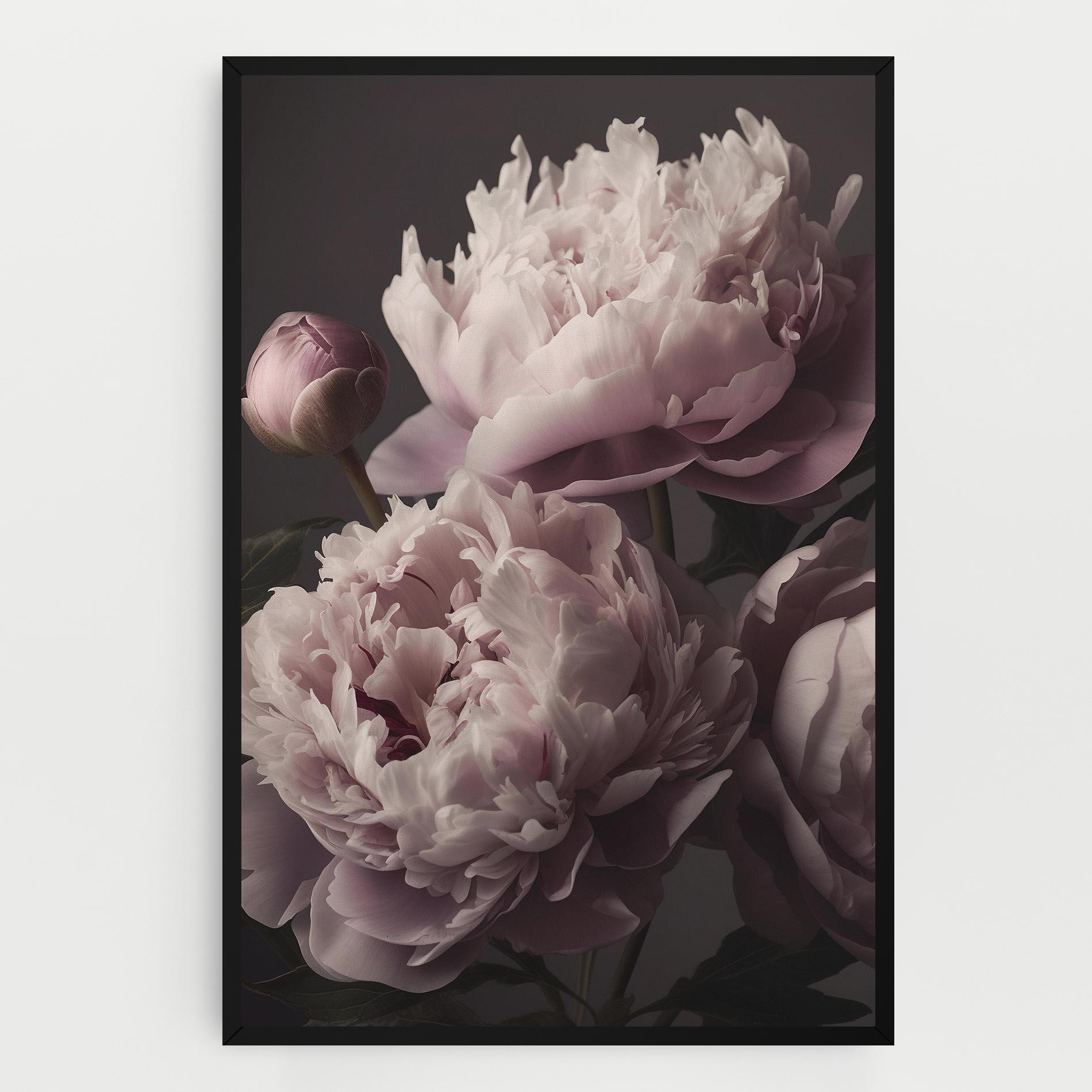 Tablou Canvas Grey Pastel Pink Peony mockup 0
