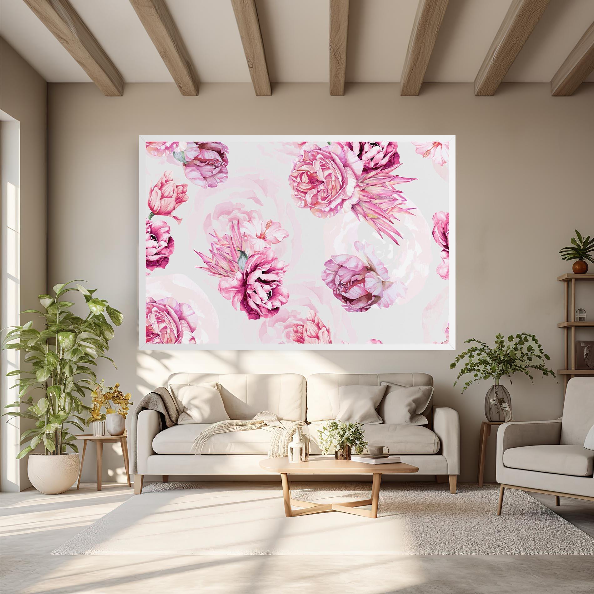 Tablou Canvas Blooming Peony mockup 6